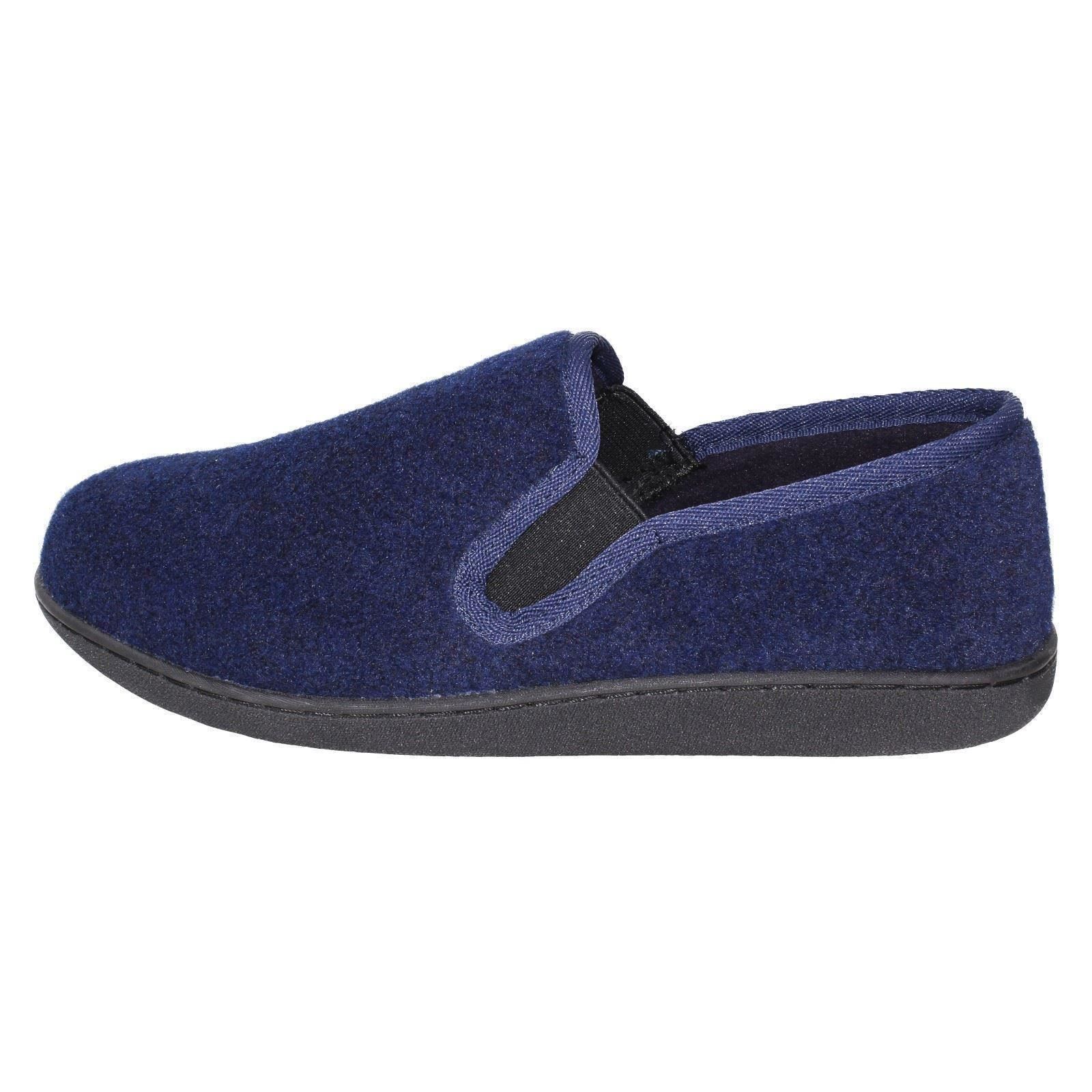 Mens Clarks Textile Slip On Twin Gusset Slippers King Ease - Picture 12 of 28
