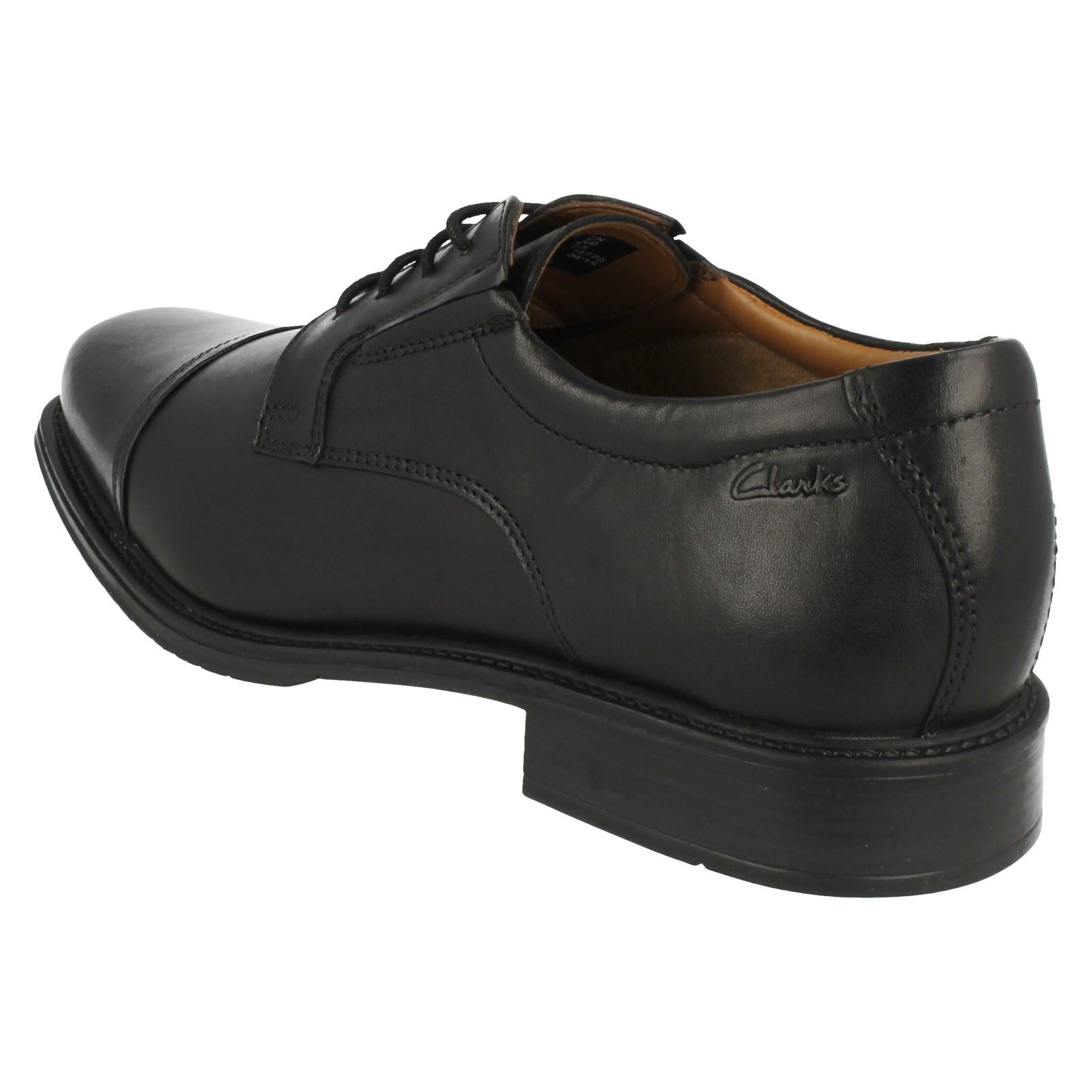 para hombre Driggs formales cordones Clarks Cap con negro tqwaSqH