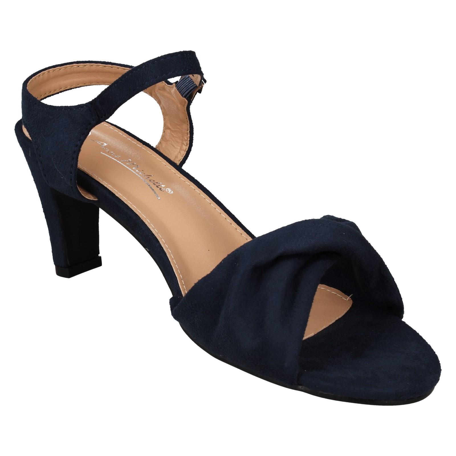 Ladies F1R2111 Anne Michelle Mid Heel Casual Wide Fit Sandals - Picture 44 of 46