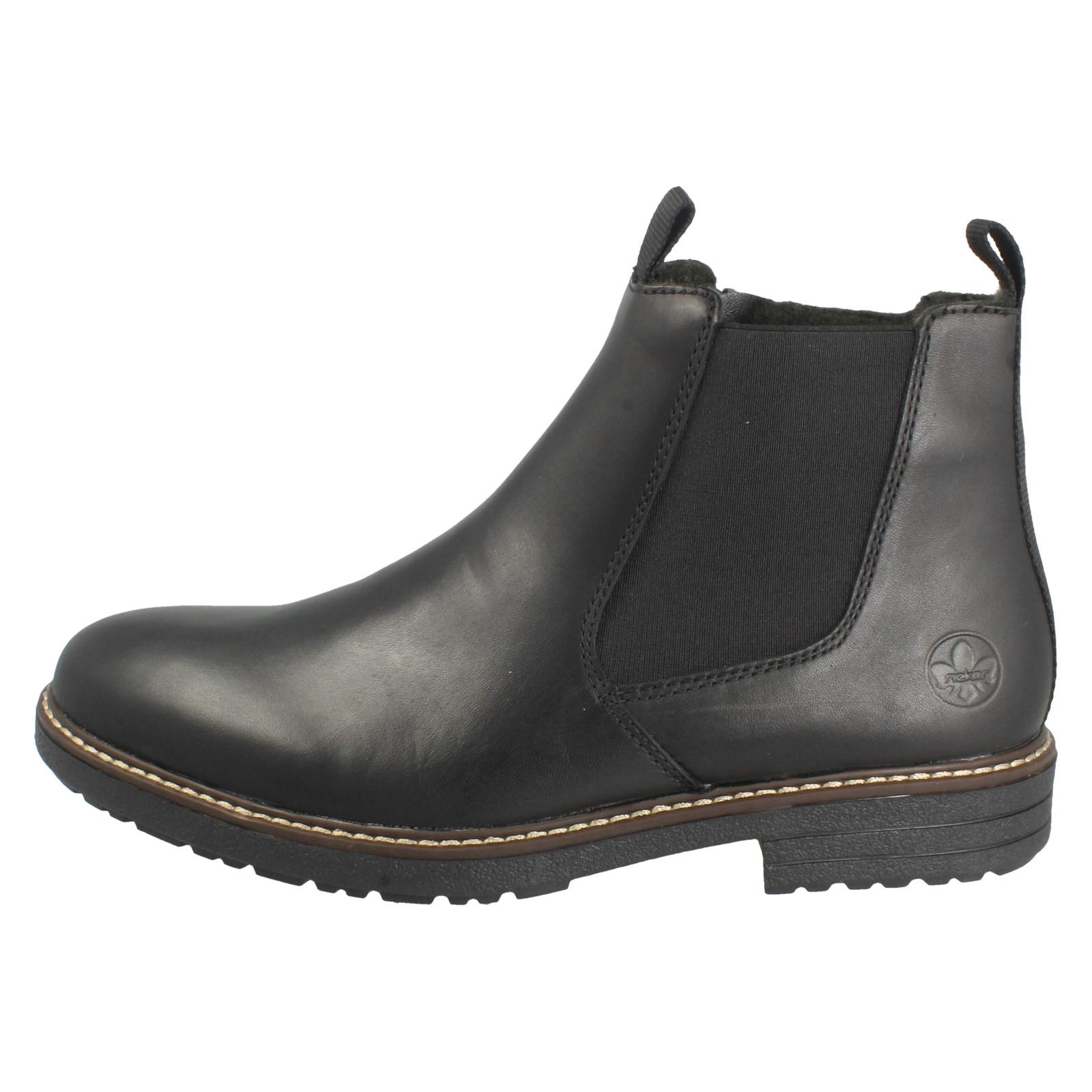 Mens Rieker Smart Zip Up Chelsea Boots 33180 - Picture 3 of 10