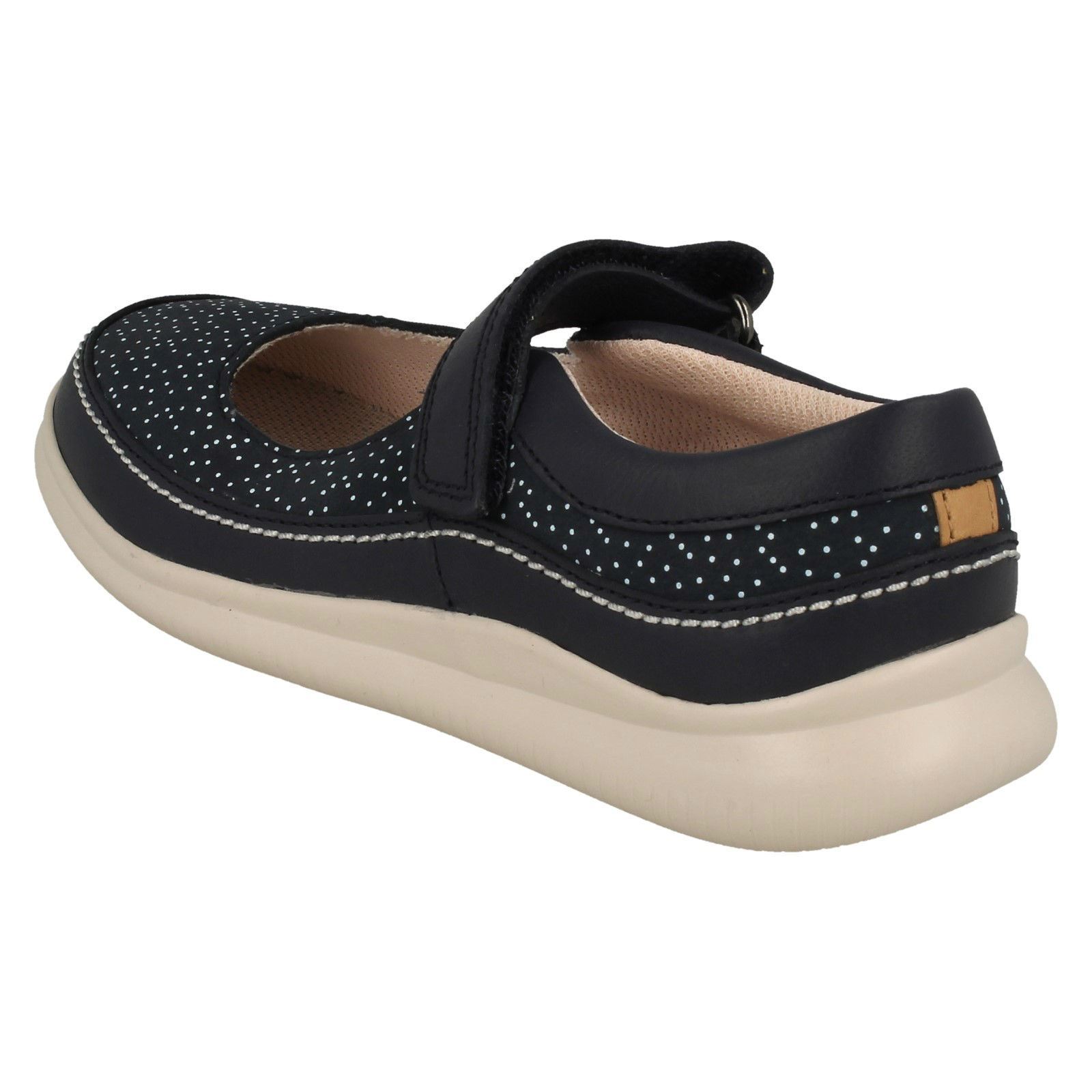 Navy Clarks Niñas azul Zapato Casual Cloud Fiesta w1qfTSax
