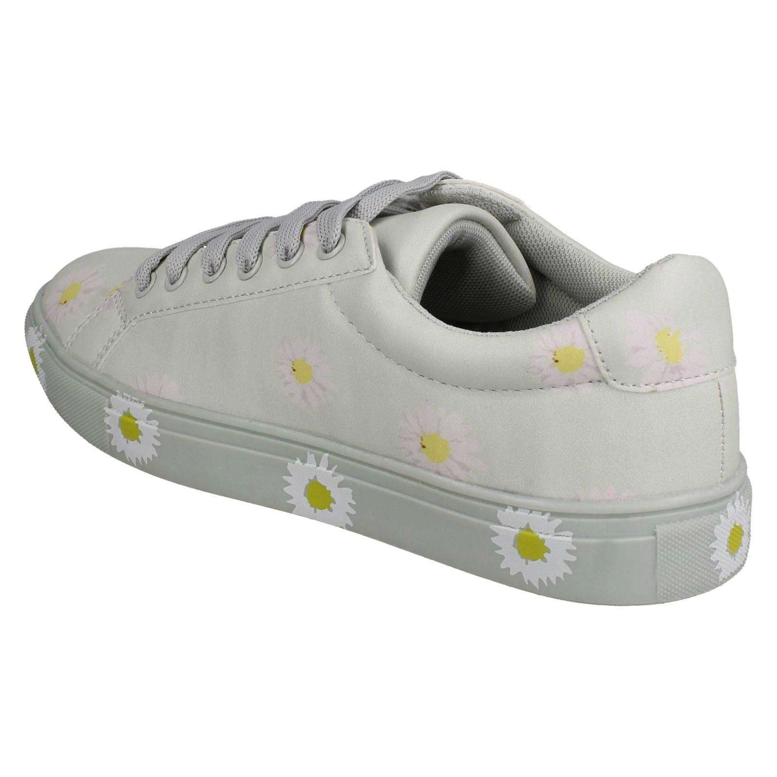Ladies Spot On Daisy Print Pumps, Trainers F8R0348 - Picture 13 of 28