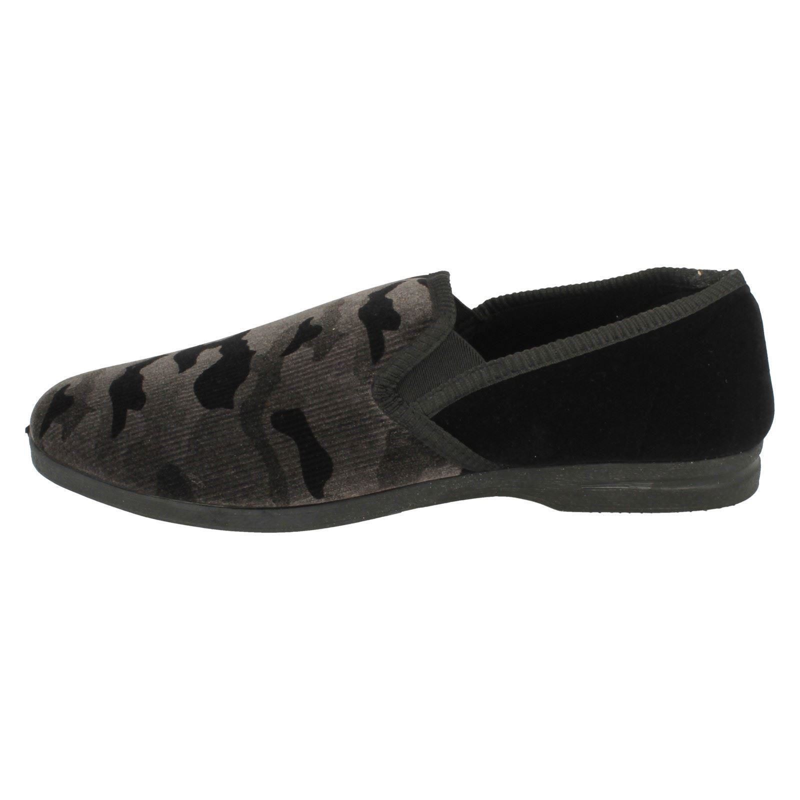 Mens Spot On Camouflage Full Slippers