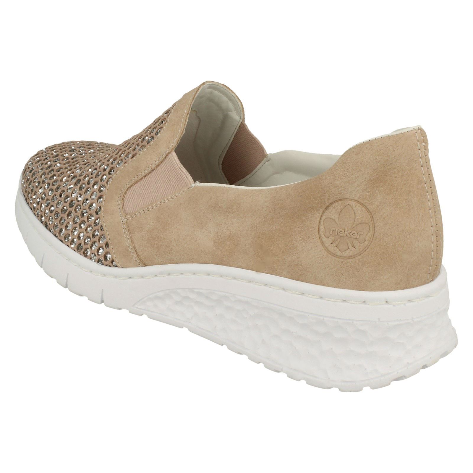 Ladies Rieker 581T4 Glitter Detailed Slip On Shoes | eBay