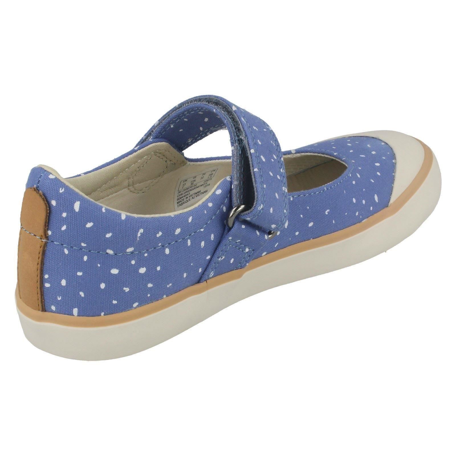 Girls Clarks Single Strap Casual Flats /'Comic Buzz/'