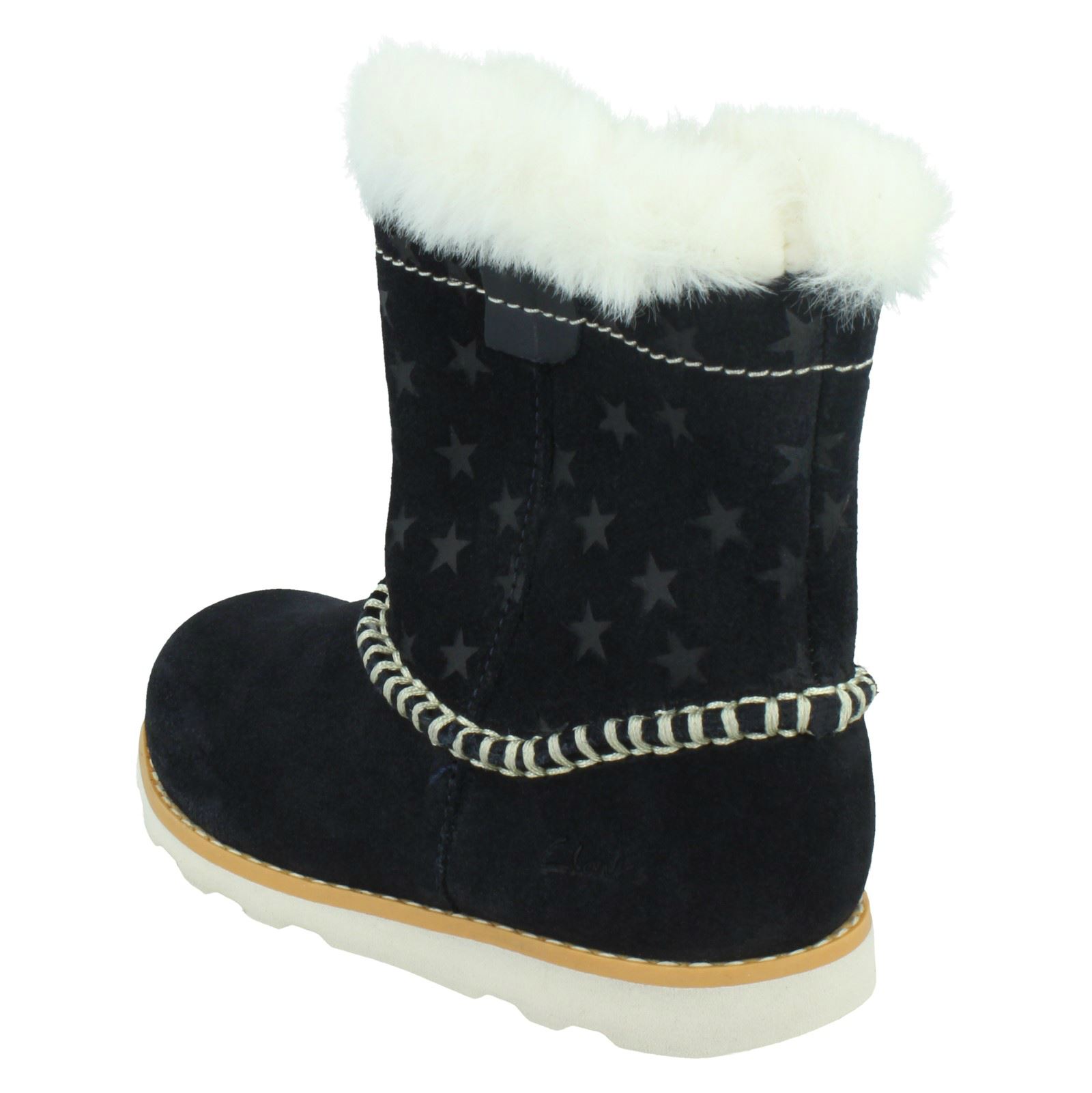 Niñas Clarks Informales con Cremallera Calentadas Botas Corona Piper - Imagen 15 de 28