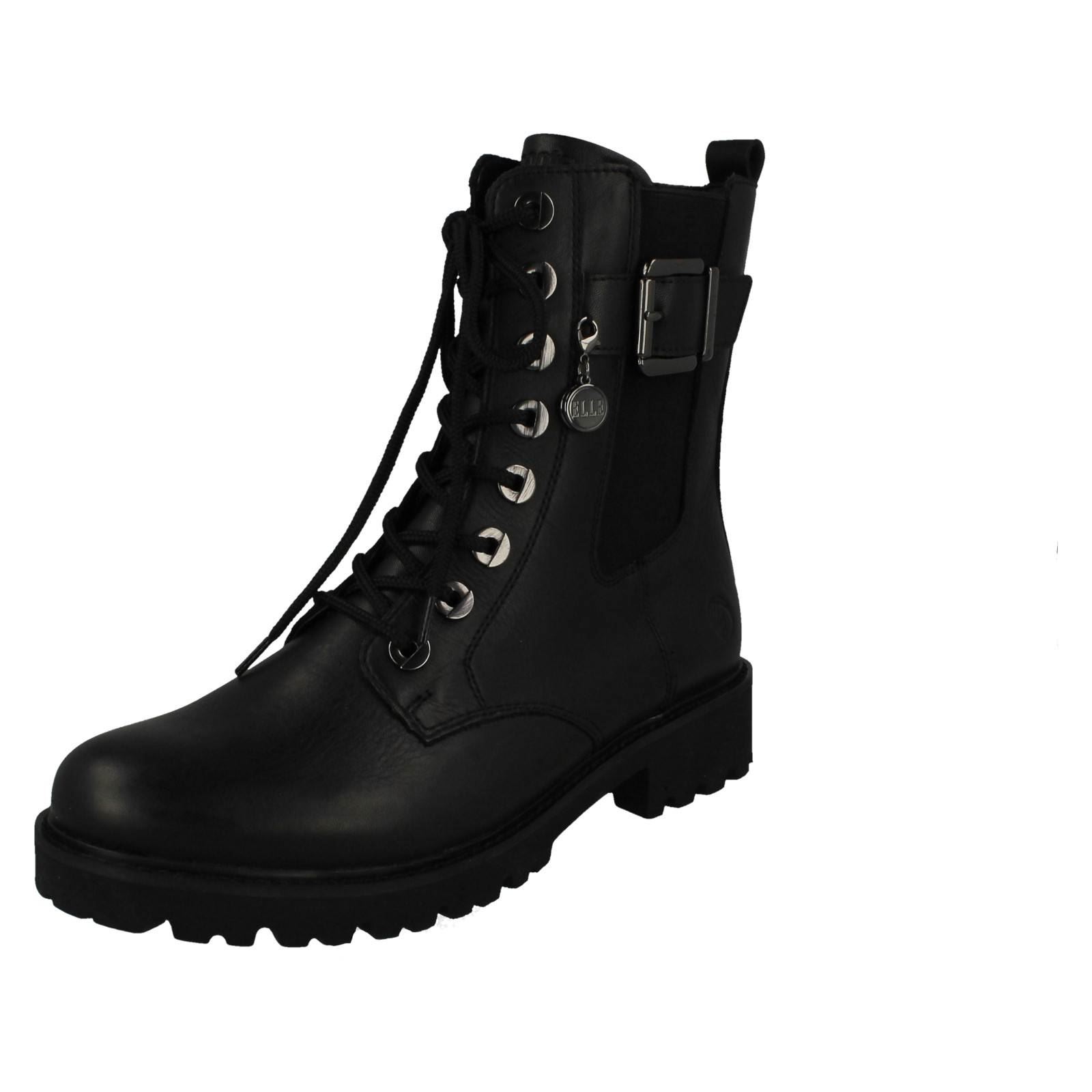 Ladies Remonte Combat Style Boots 'D8668' - Picture 2 of 10