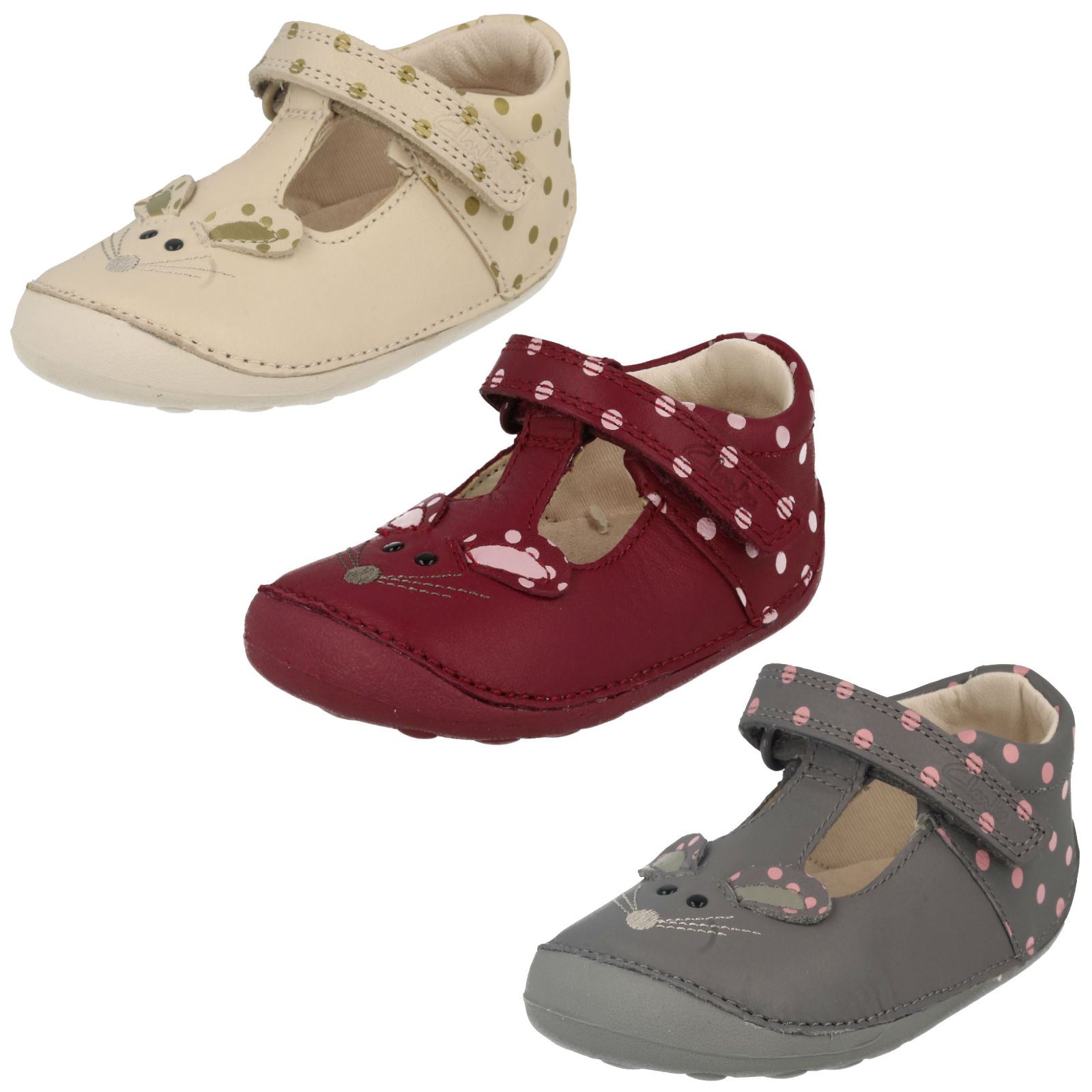 Infant Girls Clarks T-Bar Cruisers 'Little Weave' Infant Girls Clarks T-Bar Cruisers 'Little Weave'
