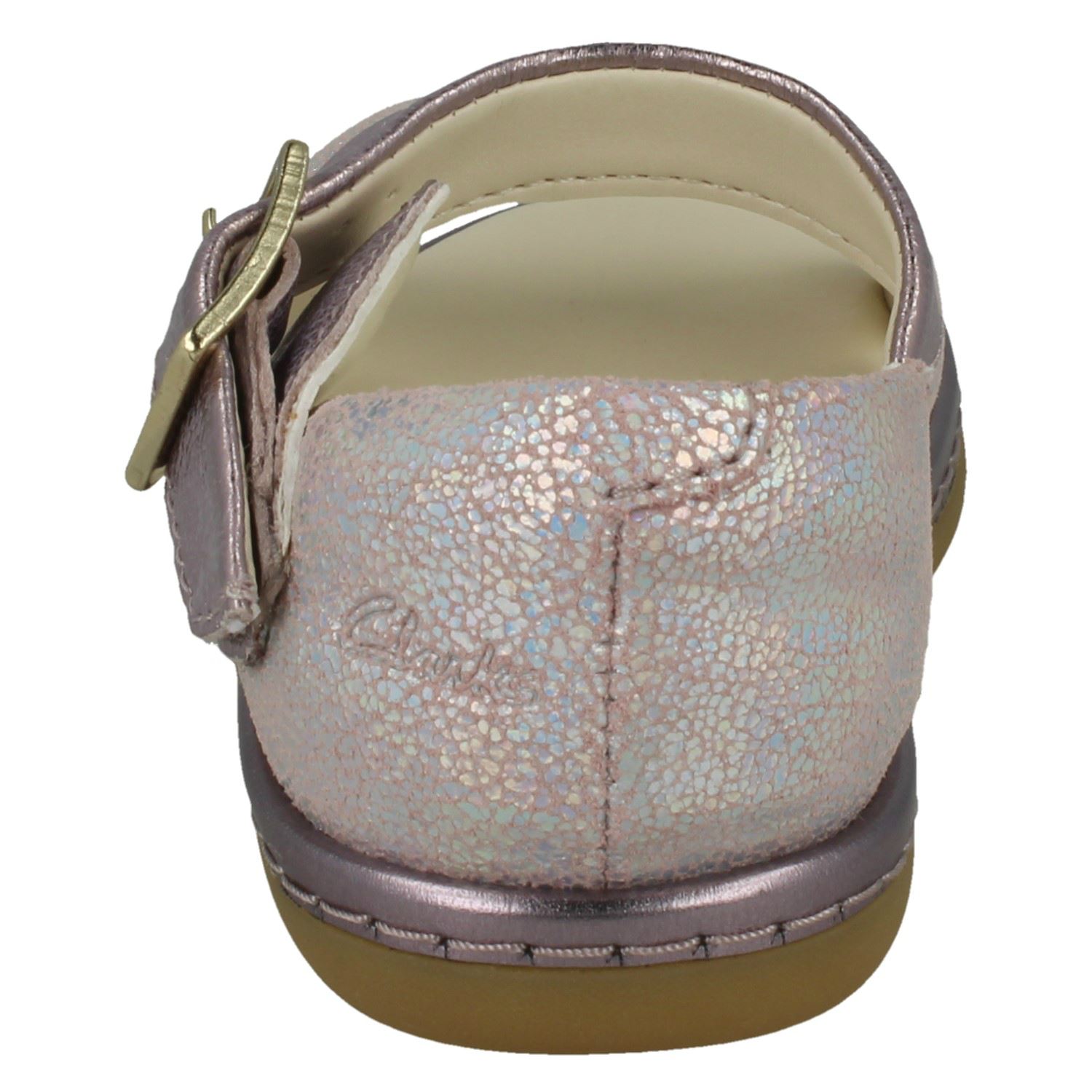Girls Clarks Cross Detailed Skylark Pure T Sandals - Picture 14 of 19