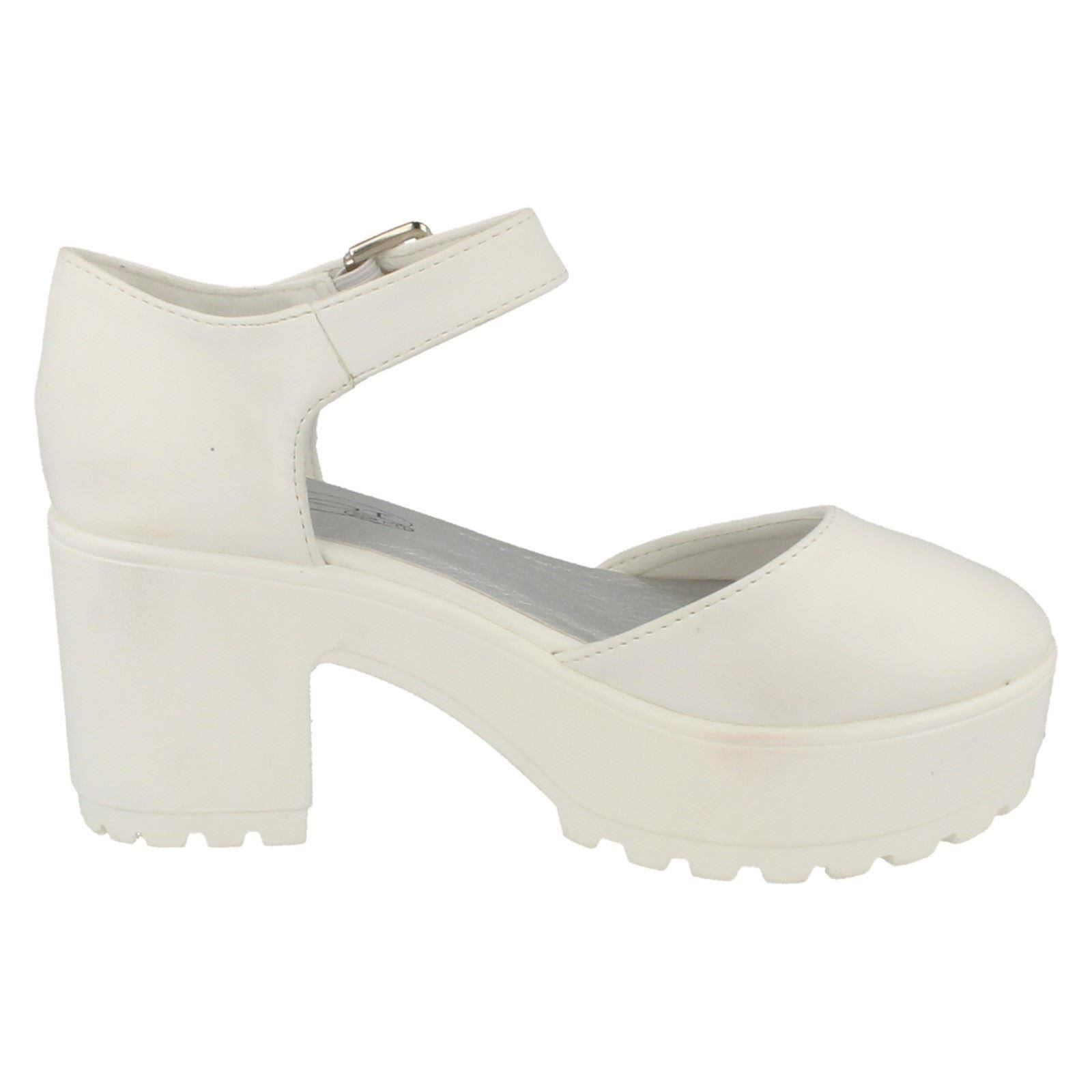 Girls Spot On Platform Block Heels