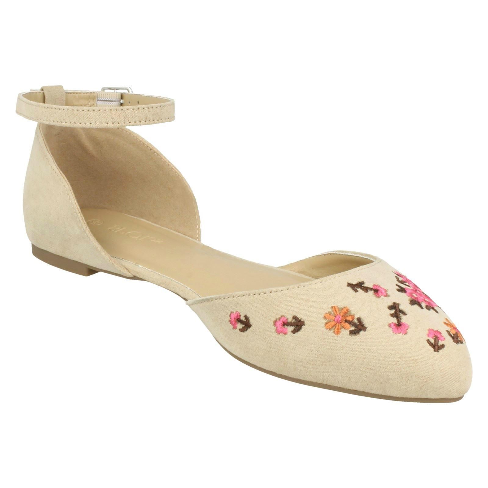 Damen Ballerinas Spot On Knöchelriemen - Bild 3 von 19