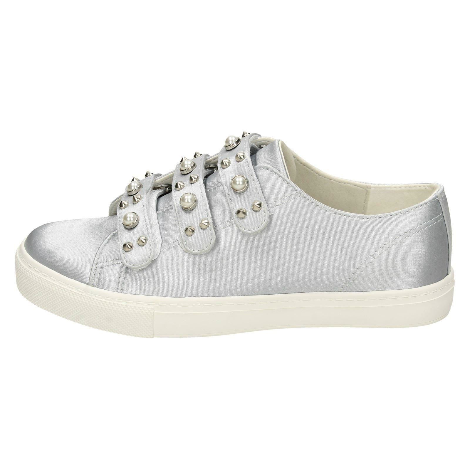Ladies Spot On Pearl - Strap Trainers F8R0359 - Picture 13 of 28