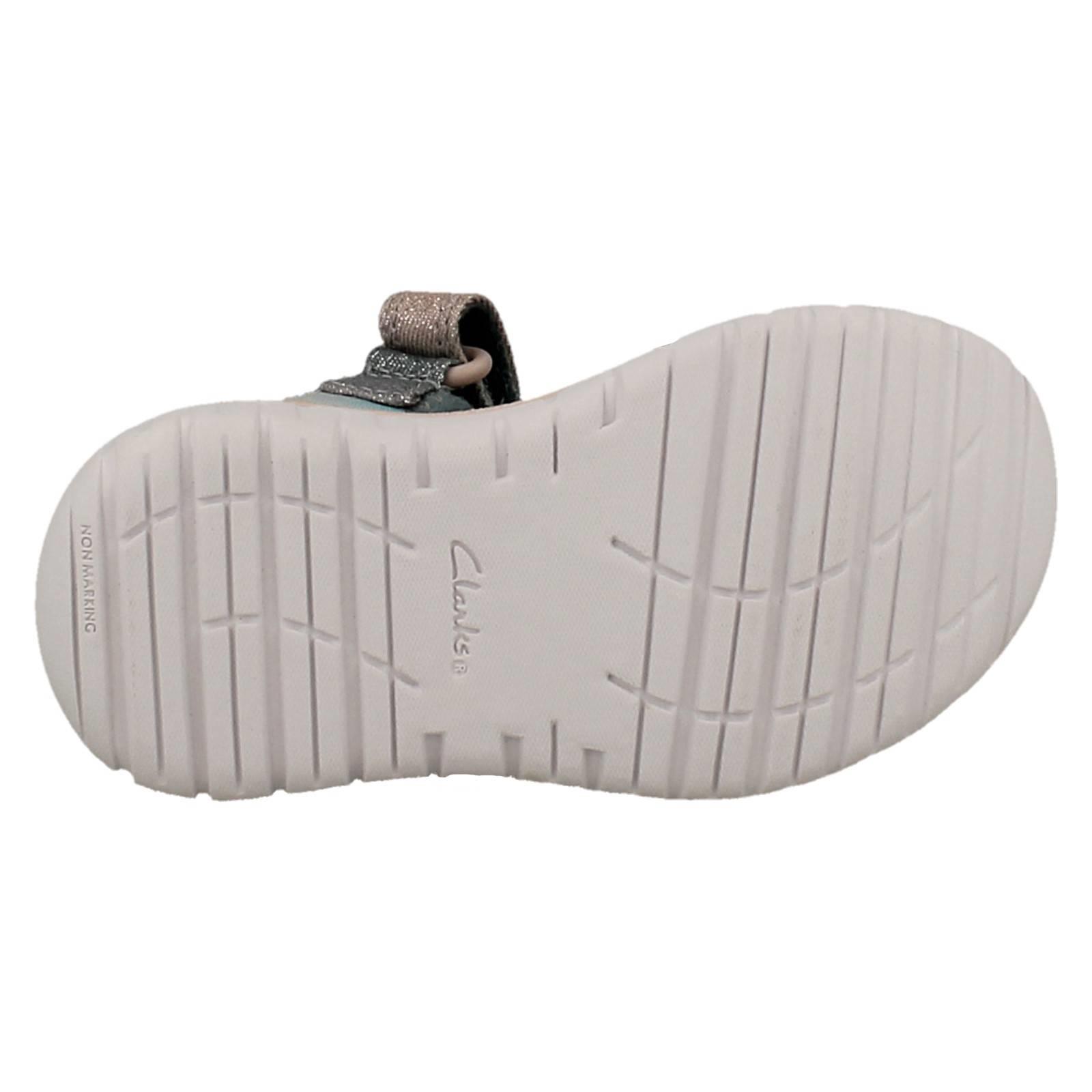 Kids Clarks Pattern Detailed Adjustable Sandals Surfing Tide T - Picture 37 of 37
