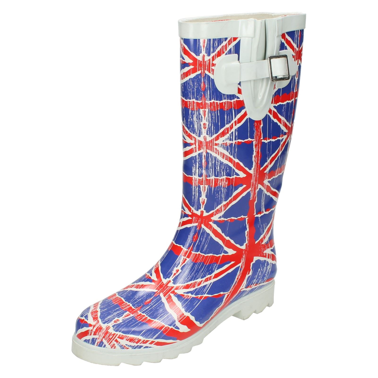 Ladies Spot On British Flag Design 'Wellington Boots' - Picture 2 of 10