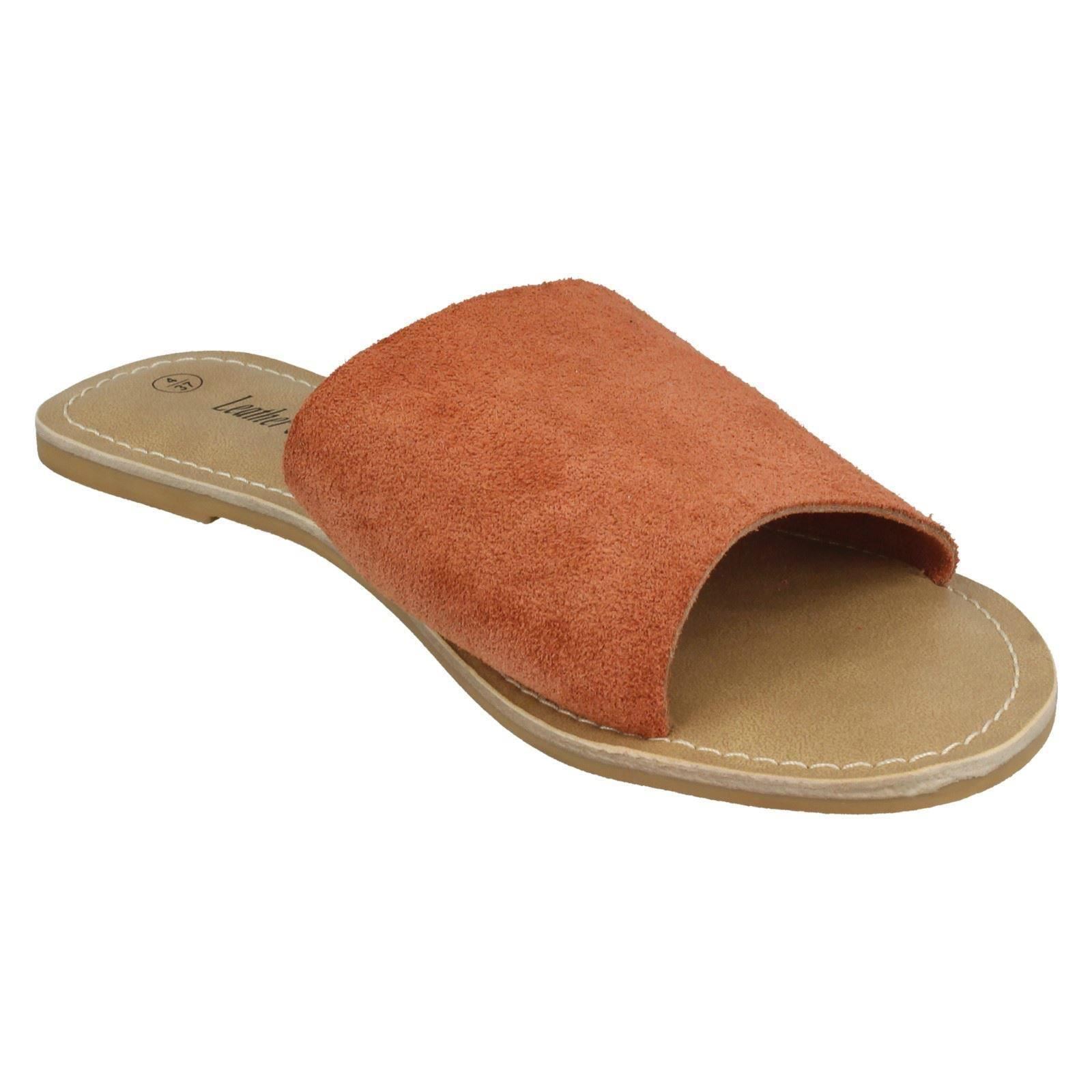 Ladies Leather Collection Suede Mule Sandals - Picture 26 of 55