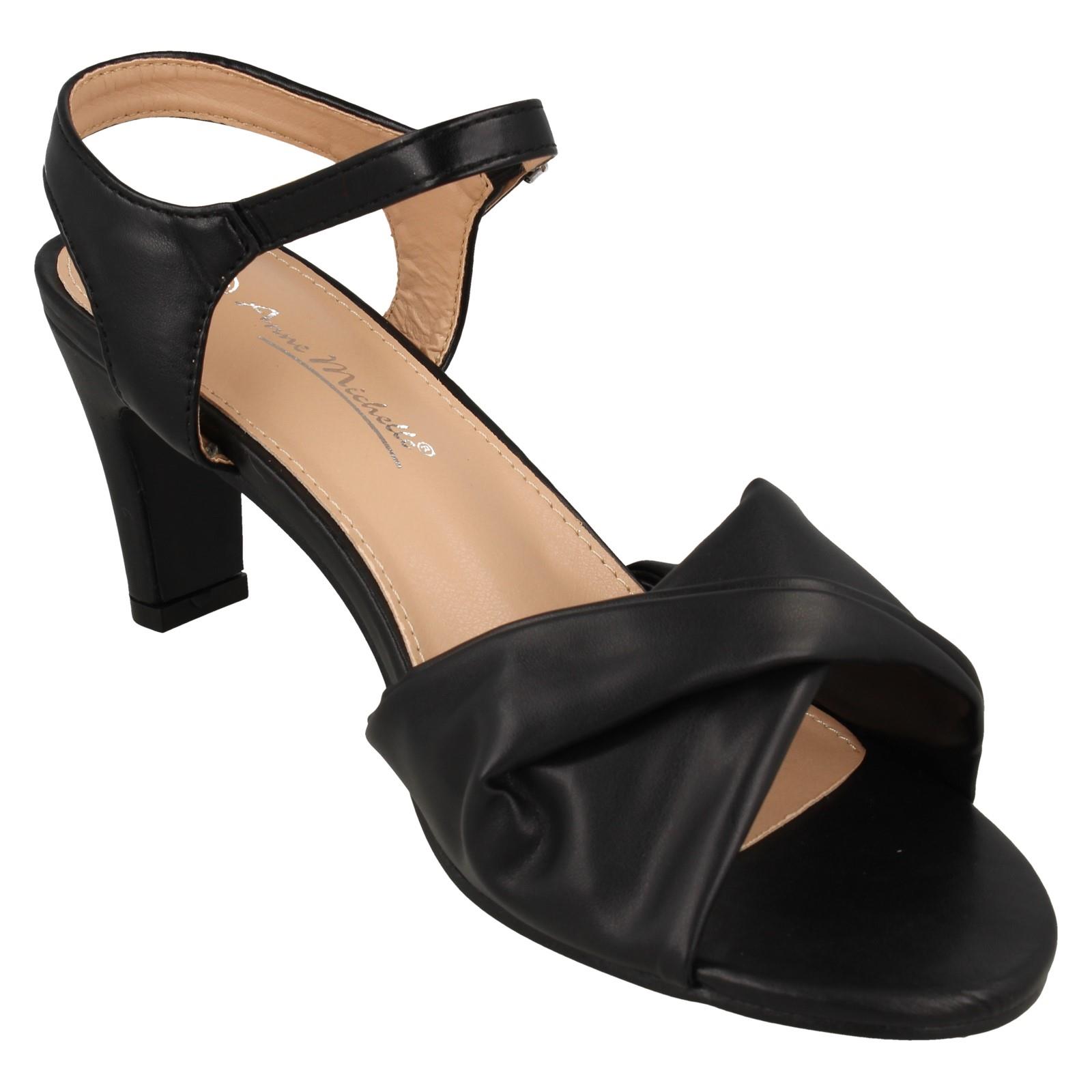 Ladies F1R2111 Anne Michelle Mid Heel Casual Wide Fit Sandals - Picture 17 of 46