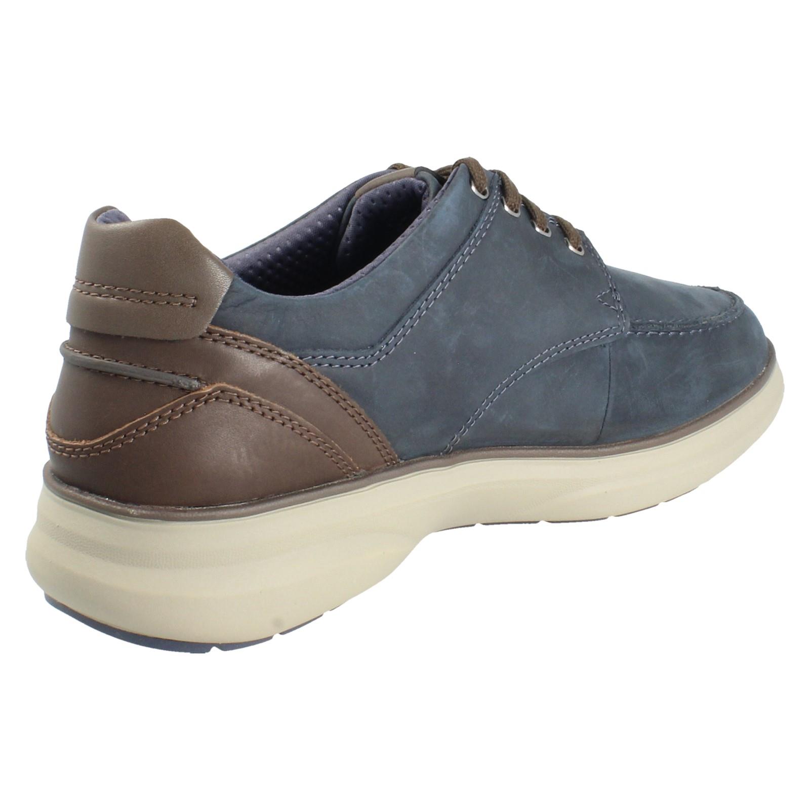 Hombre Clarks Ligero Casual Acolchada Leather Moc Zapatos Puntera Mullan Moc - Imagen 6 de 10
