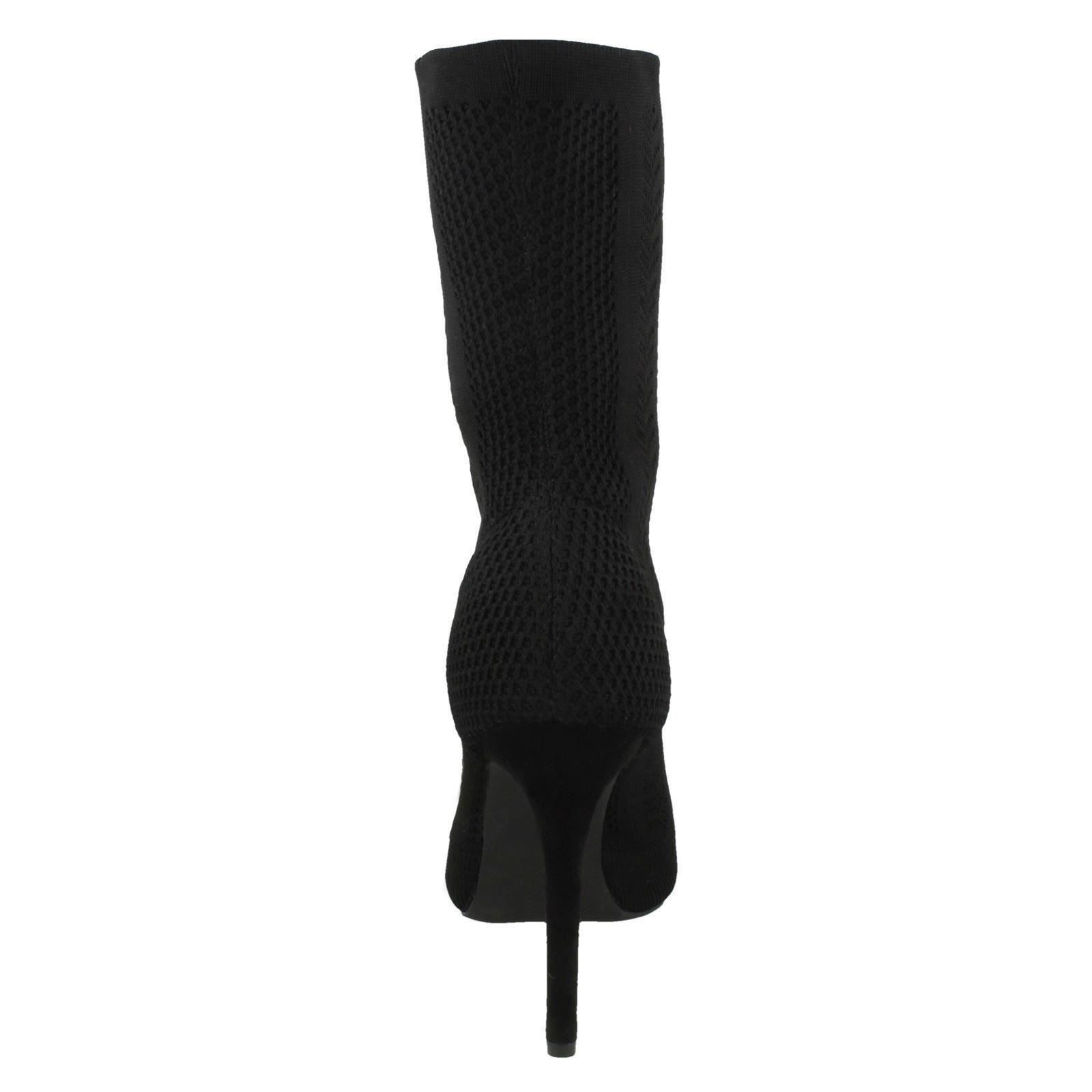 Botas de pantorrilla tejidas de tacón alto Anne Michelle para dama *F5R0876* - Imagen 4 de 19