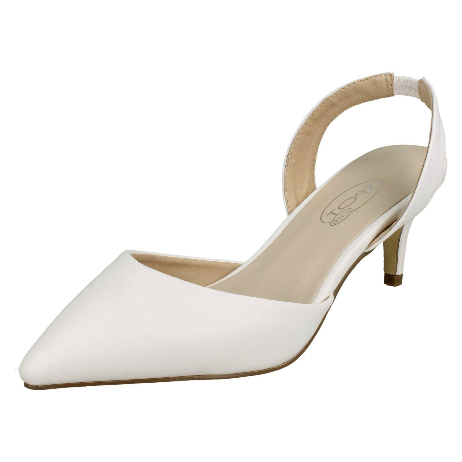 Ladies Spot On Slingback Shoes Heels *F9R0057* - Picture 65 of 73