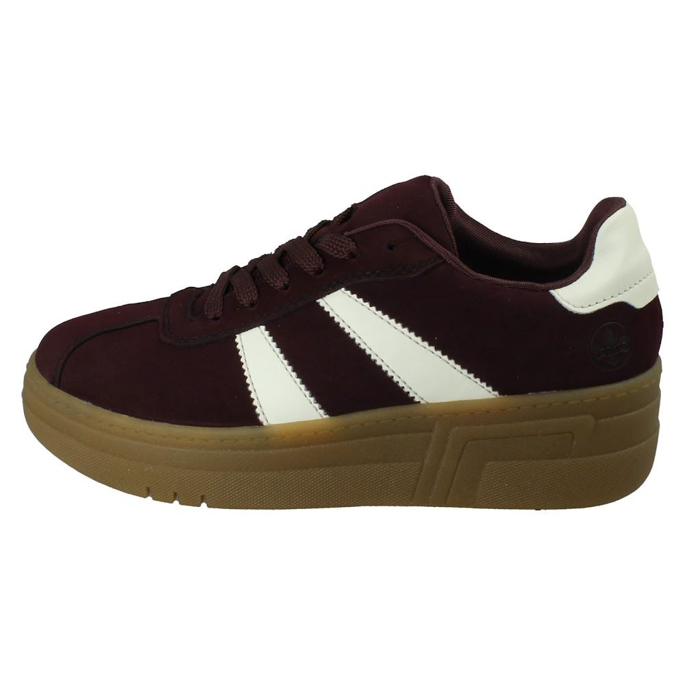Ladies Rieker Lace Up Vegan Platform Removable Insoles Casual Trainers *M7601* - Picture 3 of 10