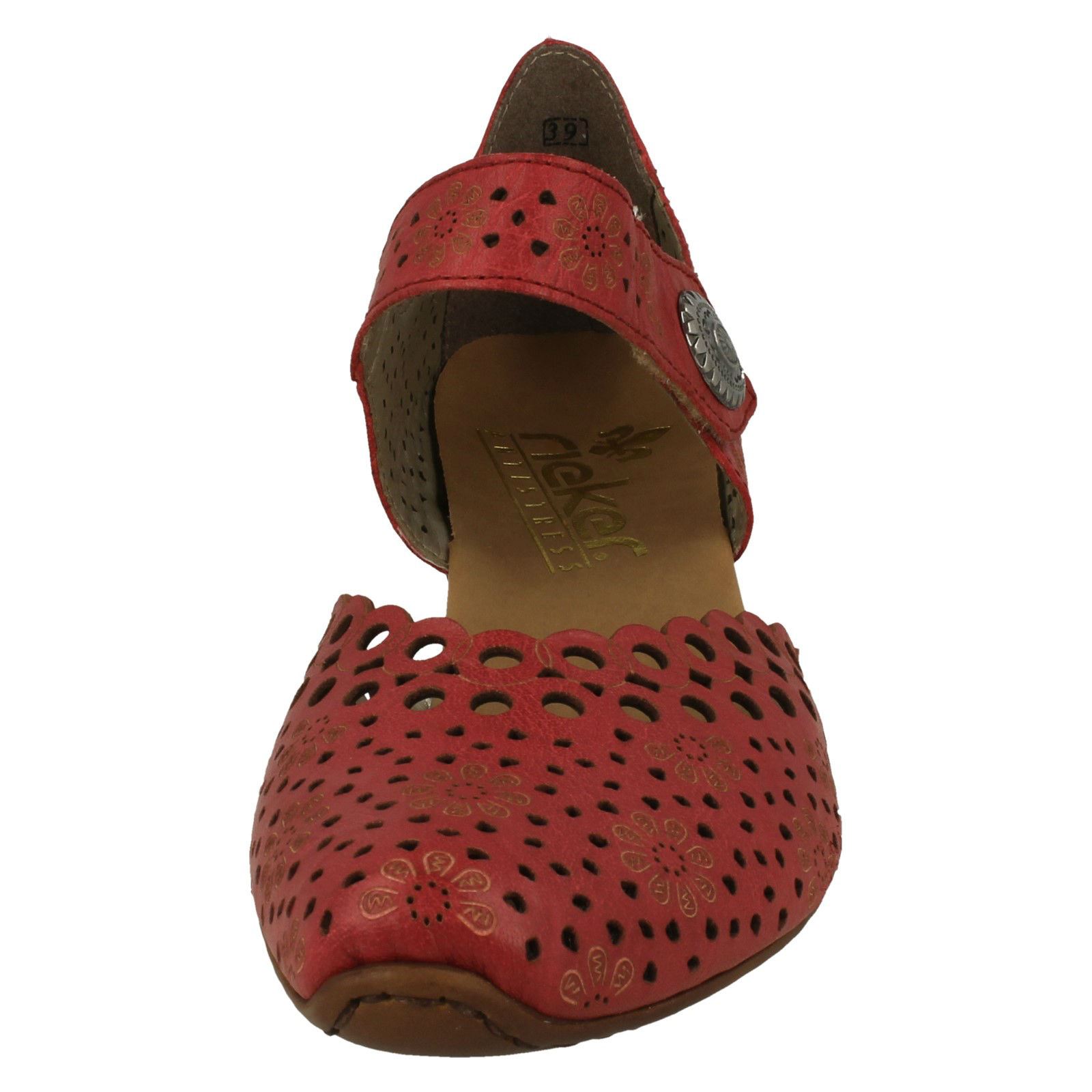 Ladies Rieker Stylish Punched Detailed Summer Shoes 43753 - Picture 27 of 64