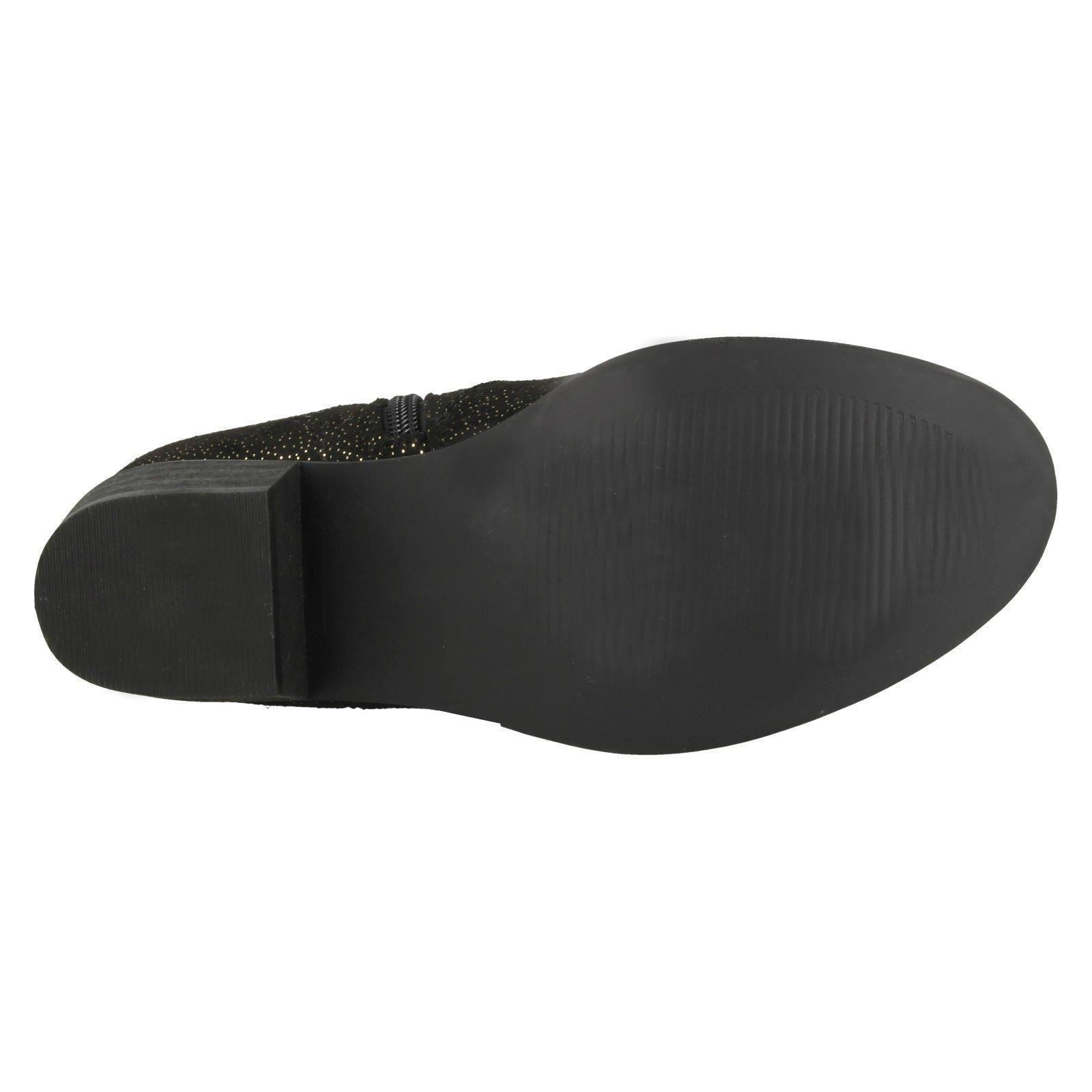 Girls Spot On Mid Heel Rouched Ankle Boots - Picture 5 of 19