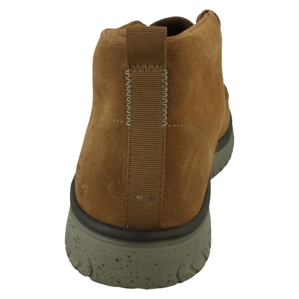 Mens Clarks Suede Leather Moccasin Lace Up Smart Casual Boots: RelaxLite Moc - Picture 14 of 19