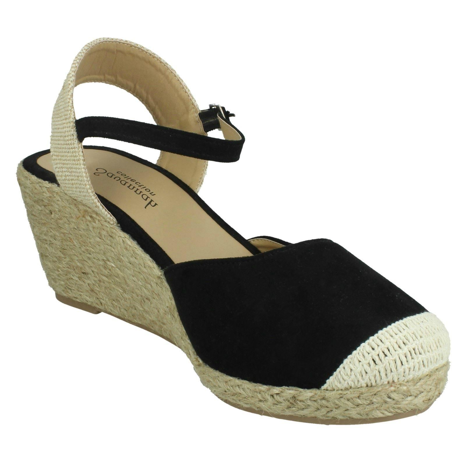 Ladies Savannah Wide Fitting Closed Toe Wedges - Picture 9 of 28