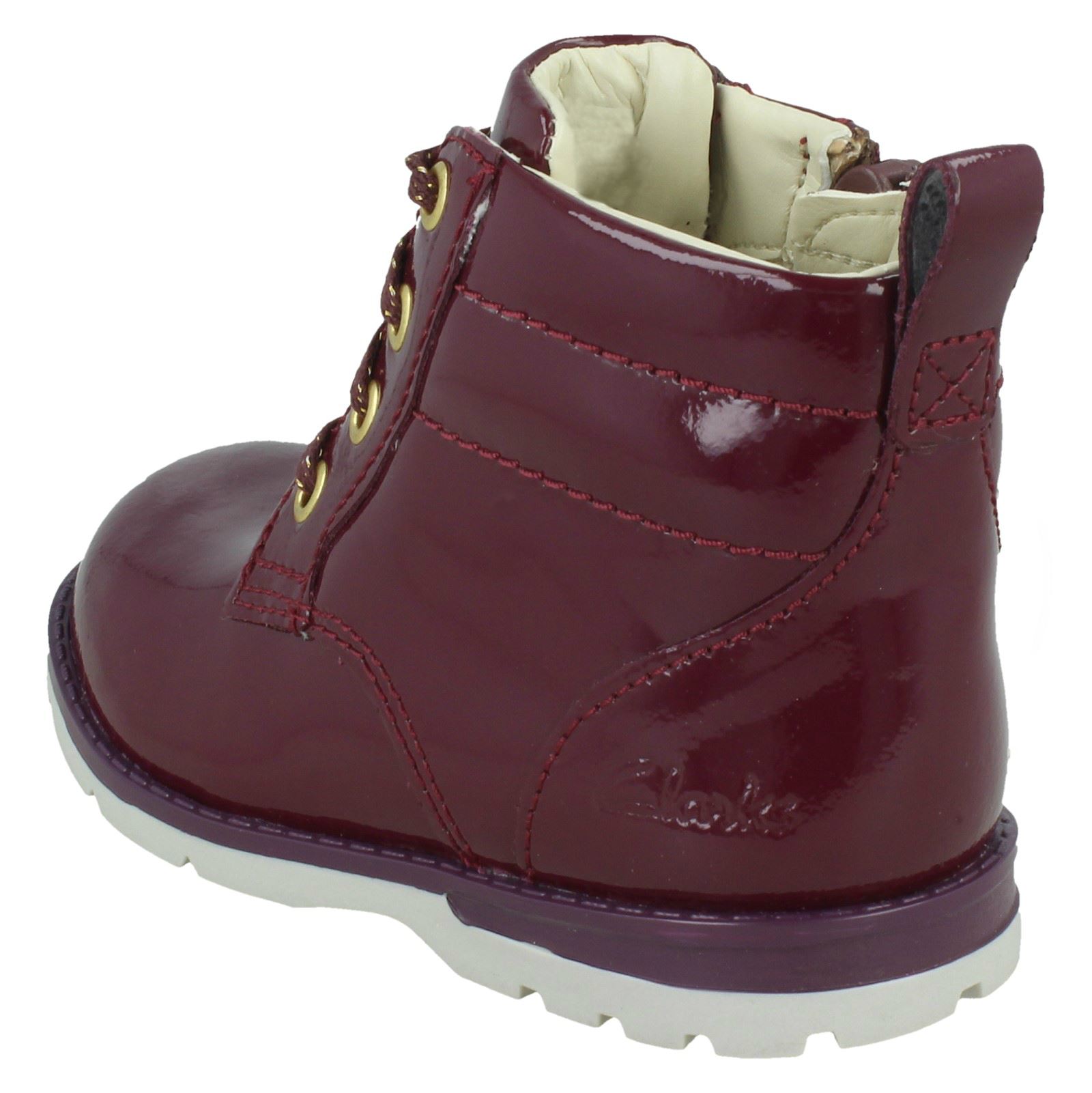 Mädchen Clarks Reißverschluss Stiefeletten Dabi Spitze - Picture 6 of 28