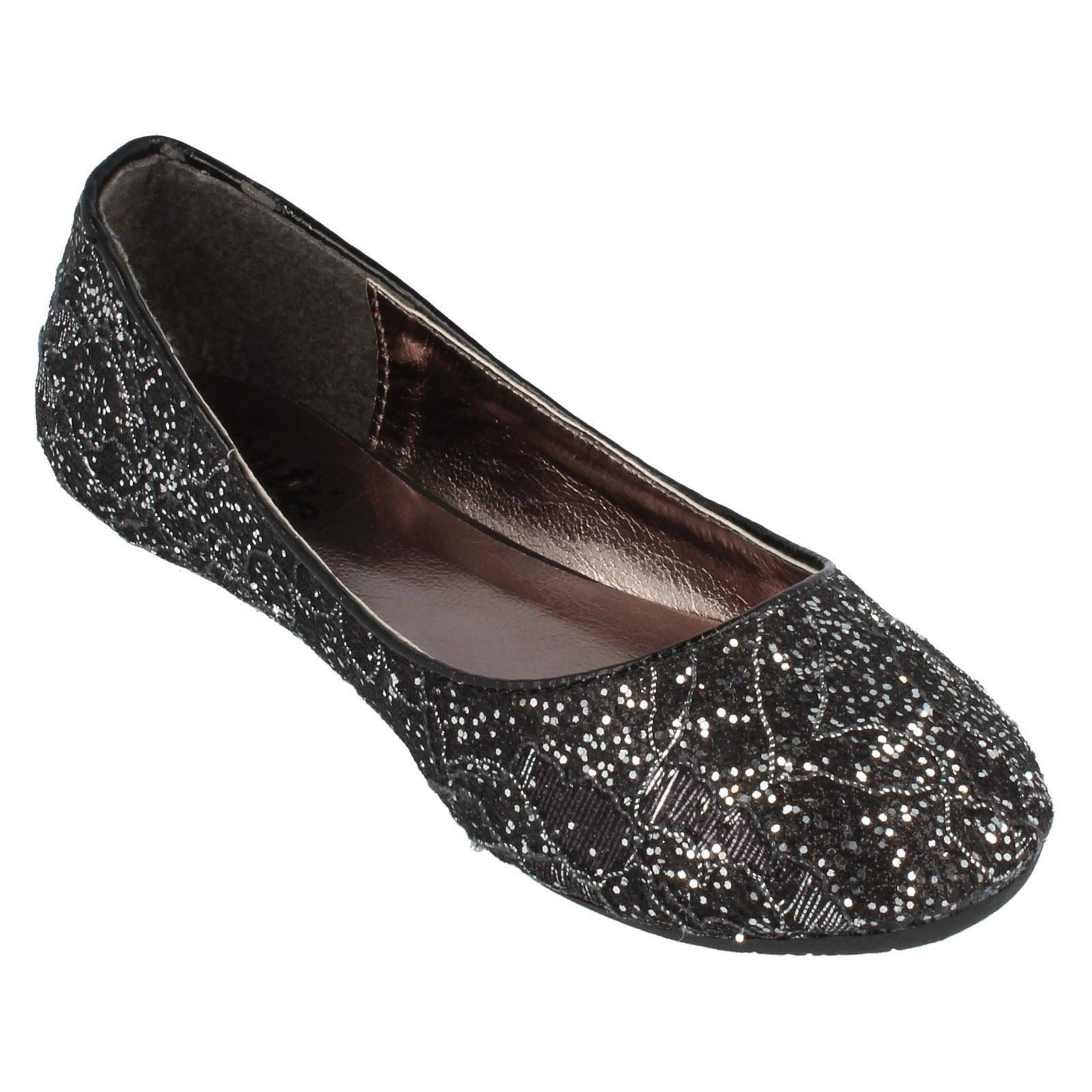 Girls Cutie Glitter Slip On Shoes 'H2R239' - Picture 10 of 19