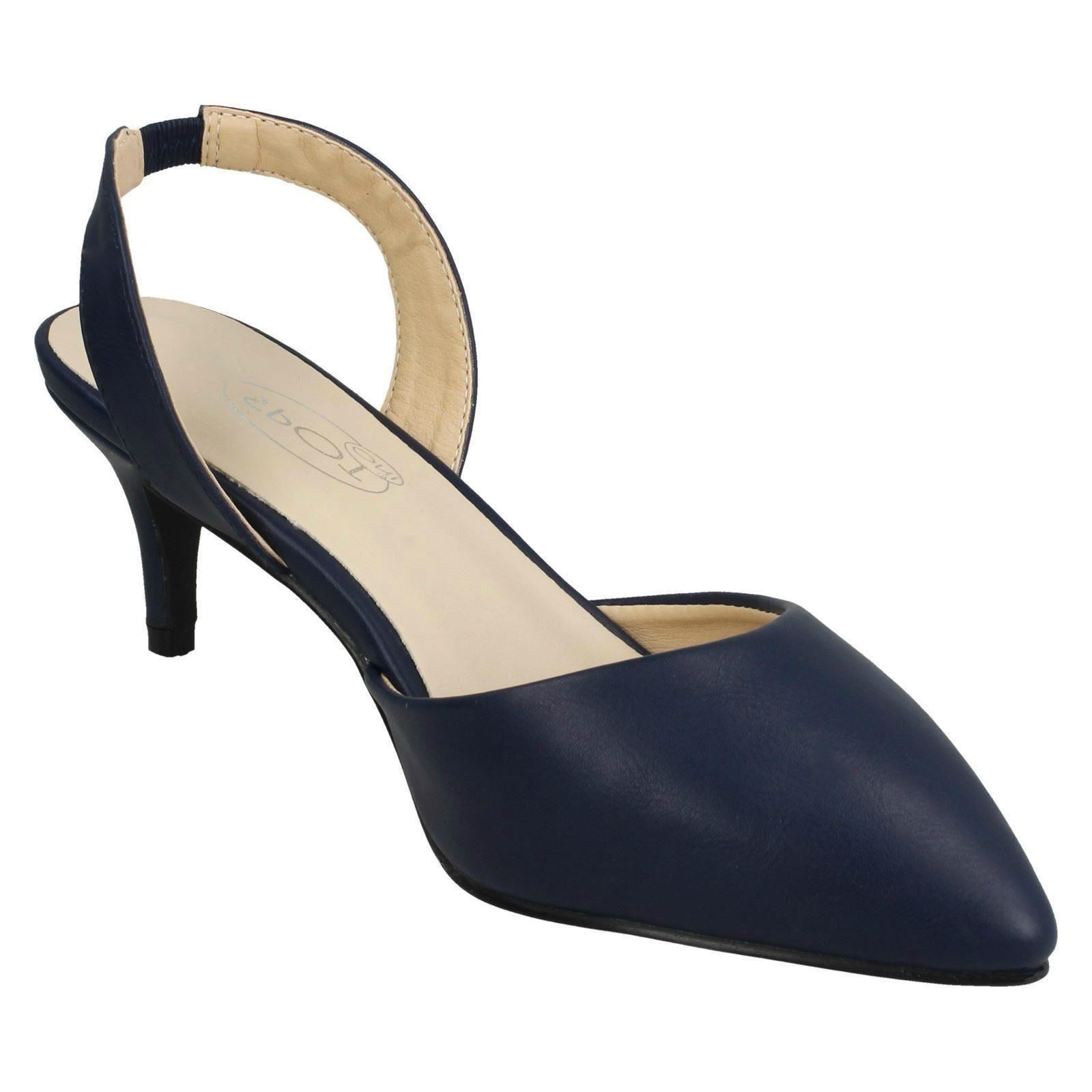 Ladies Spot On Slingback Shoes Heels *F9R0057* - Picture 35 of 73