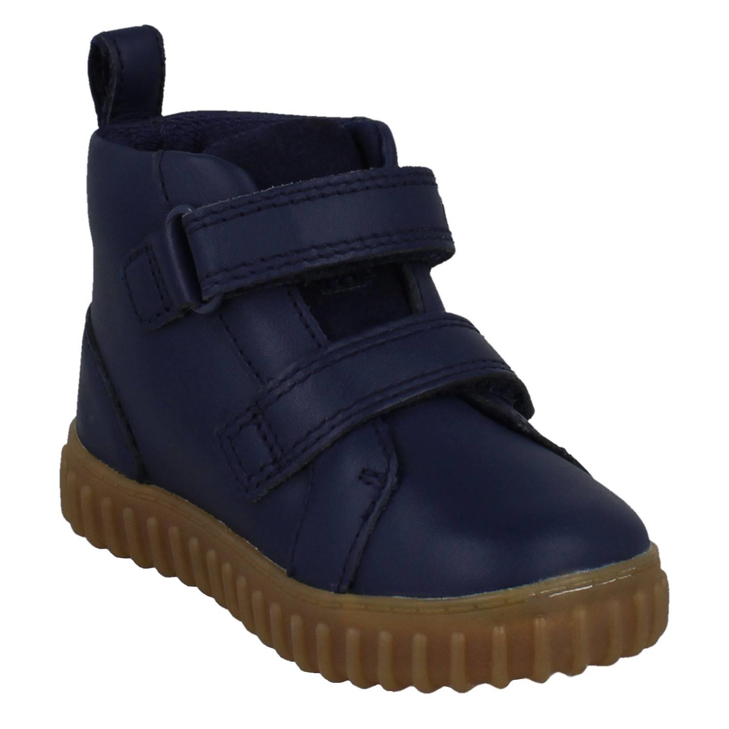 Bottes Montantes En Cuir Suédé Pour Enfants Unisexes Clarks *Cove Sky* - Picture 17 of 19