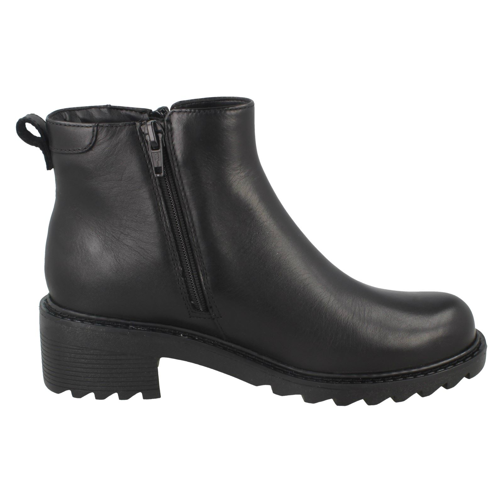 Girls Clarks Zip Up Casual Boots Frankie Roam