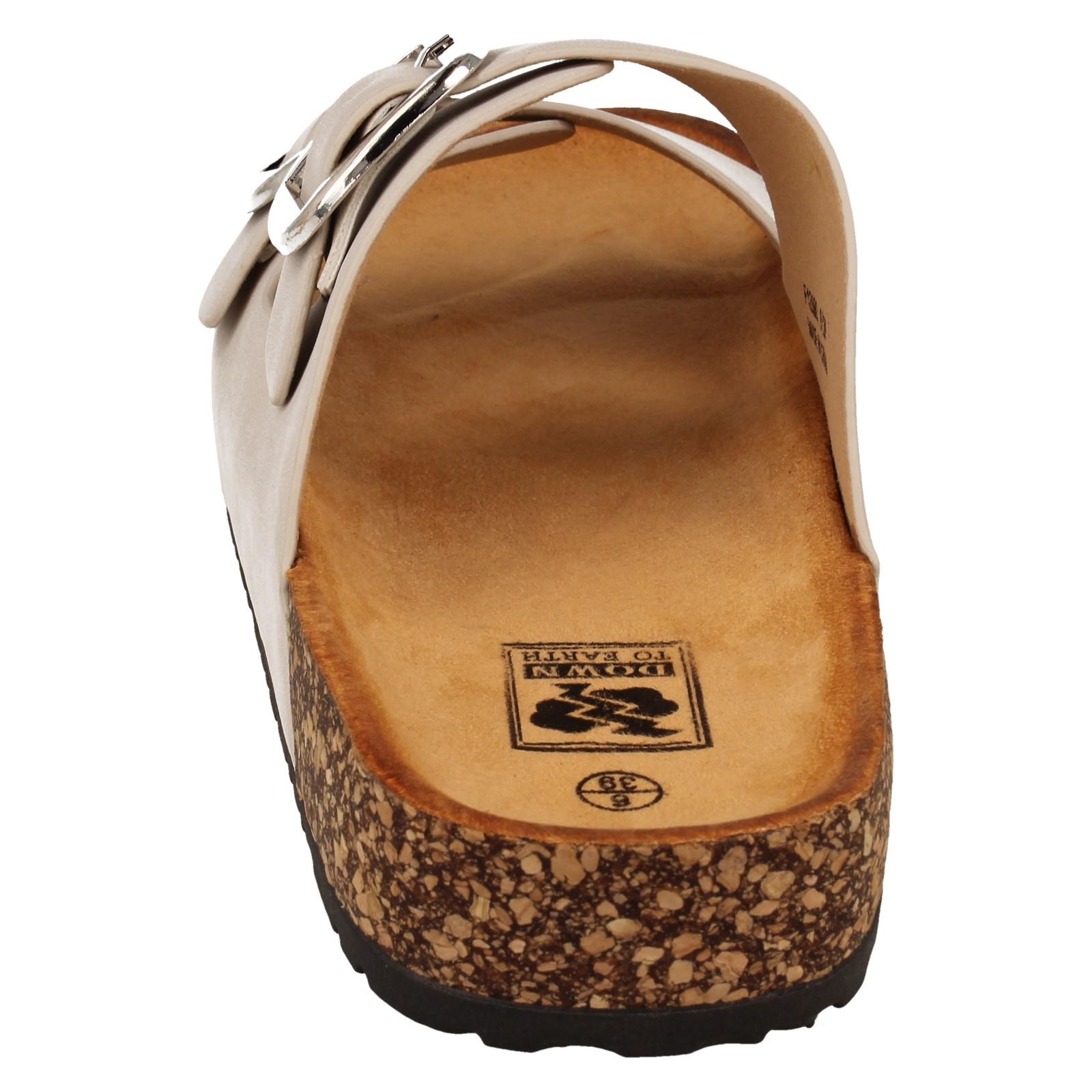 Ladies Down to Earth Low Flatform Dual Buckle Mule Sandal 'F1R2090' - Picture 23 of 46