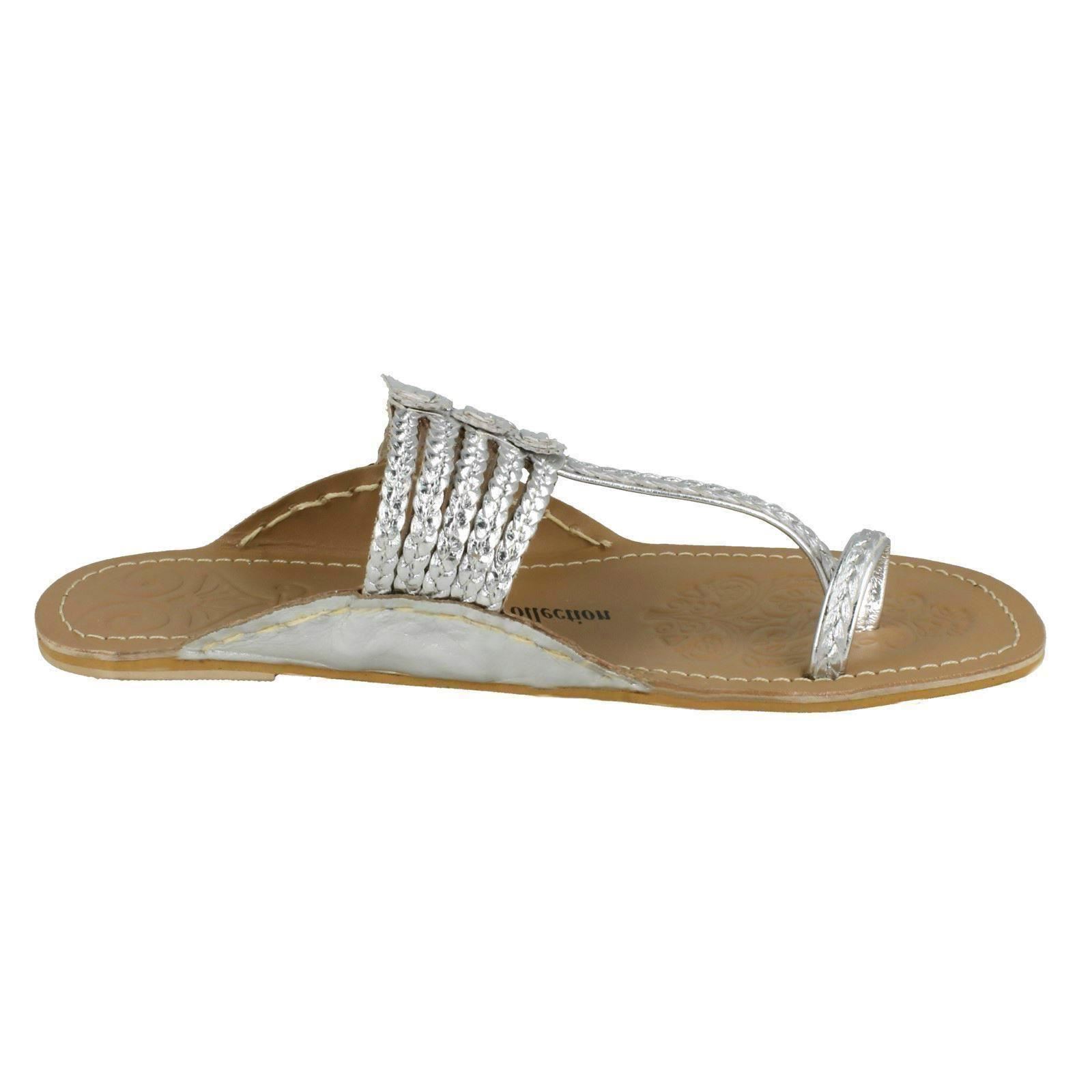Ladies Leather Collection Flat Toeloop 'Braided Sandals' - Picture 34 of 55