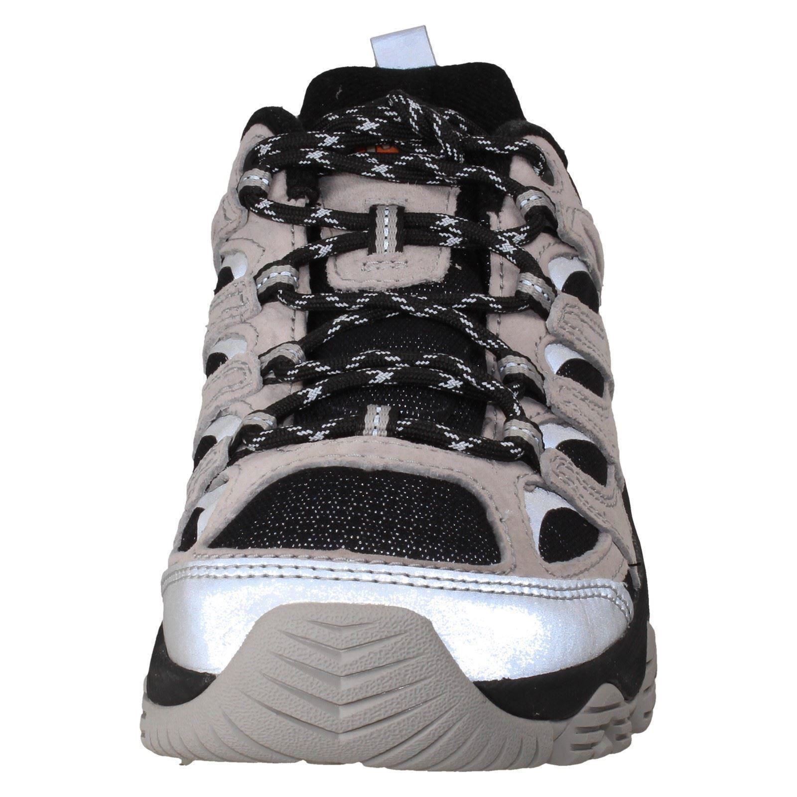 Ladies Merrell Vibram With A Sole Lace Up Walking Shoes 'Moab 3 Reflective' - Picture 6 of 10