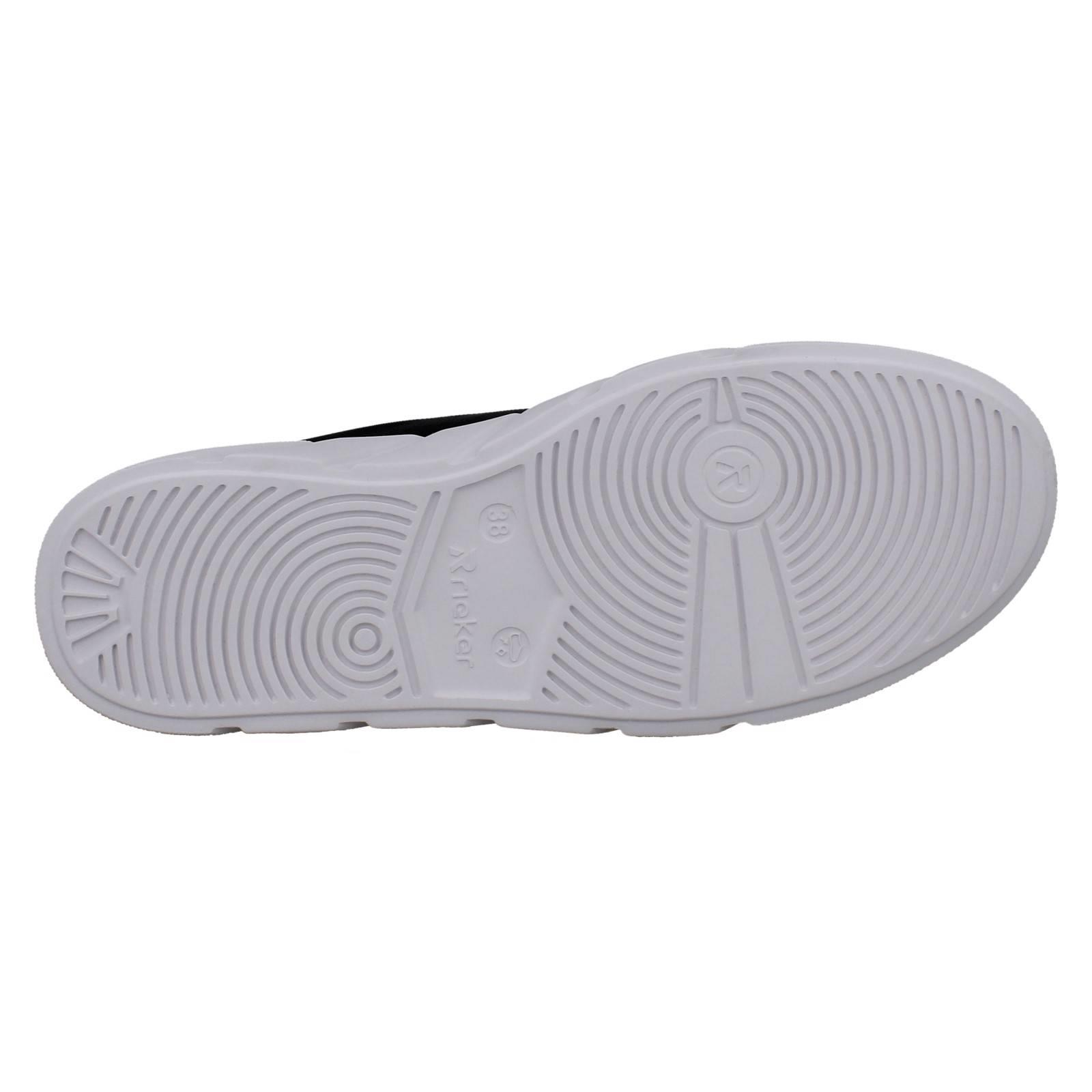 Zapatillas deportivas Rieker de cuero con cordones en cuña con detalle perforado para dama, W2605 - Imagen 10 de 10