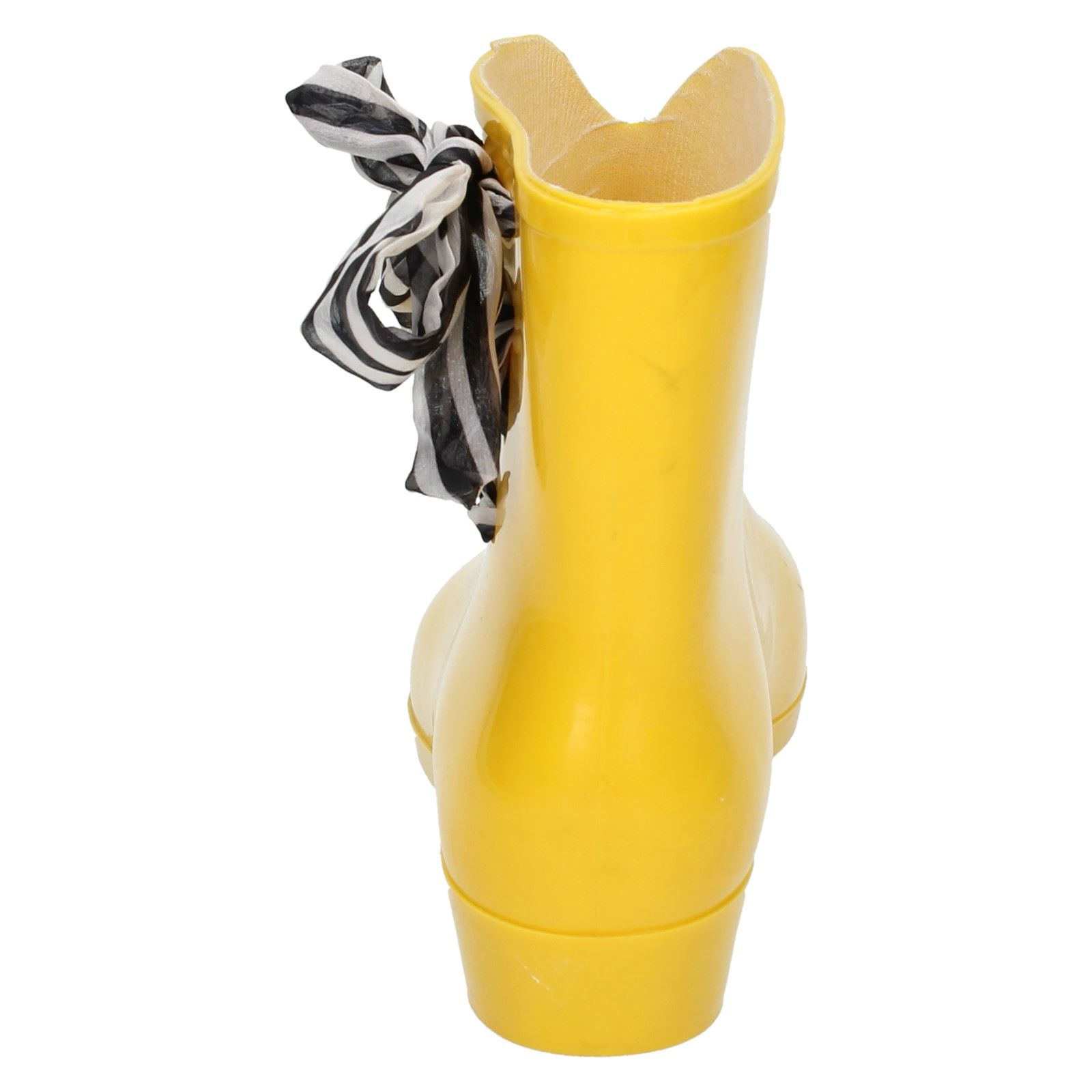 Ladies Spot On Tied Bow Detail Ankle 'Wellington Boots' - Picture 41 of 46