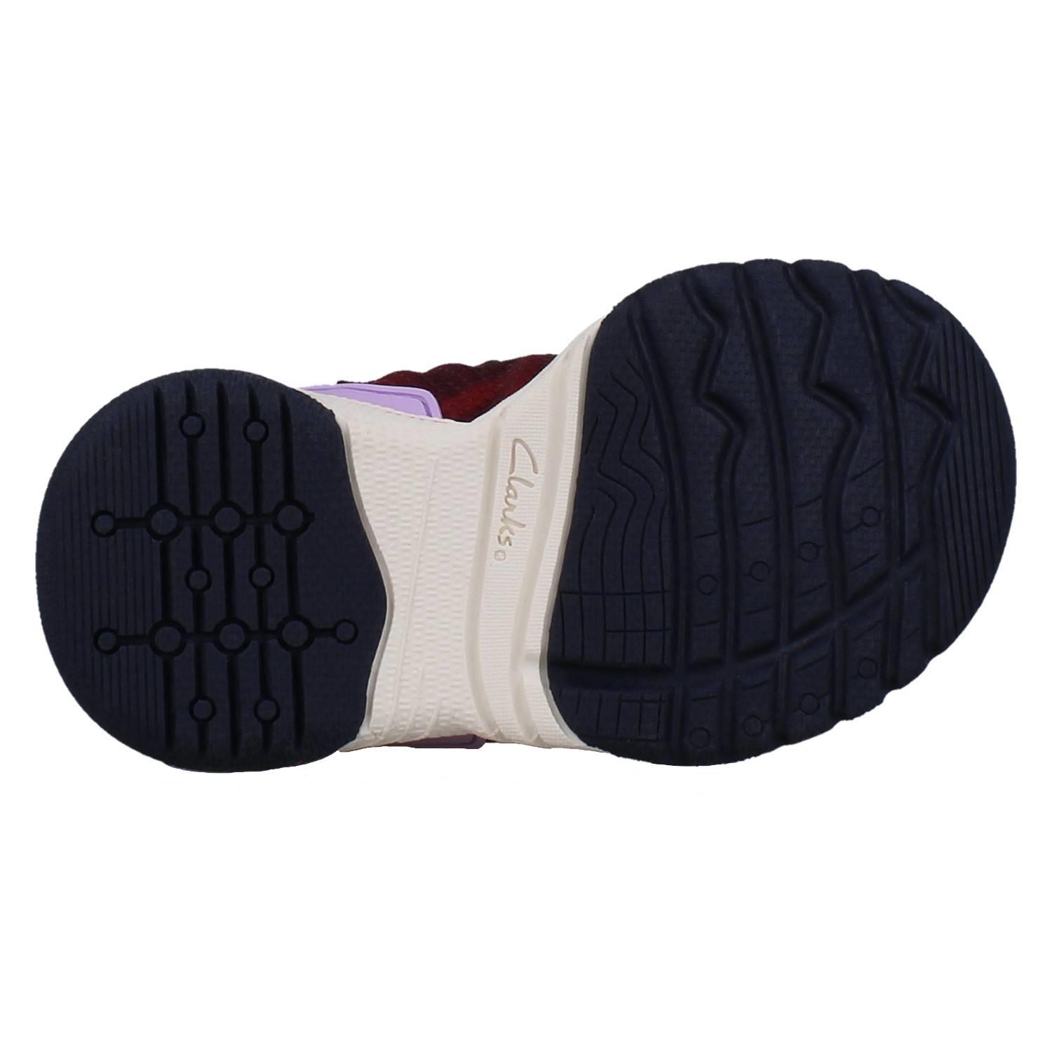 Kids Clarks Vegan Colour-Pop Machine Washable Sports Trainers *Feather Track* - Picture 19 of 37