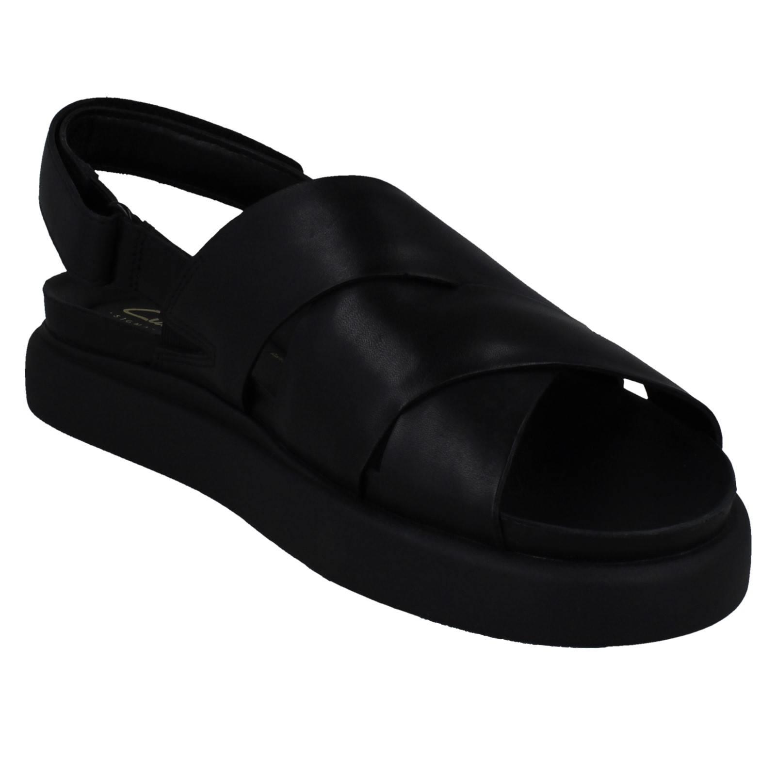 Damen Clarks Gepolstert Leather Kreuz Über Riemchensandalen; Aristella Sonne - Bild 8 von 19