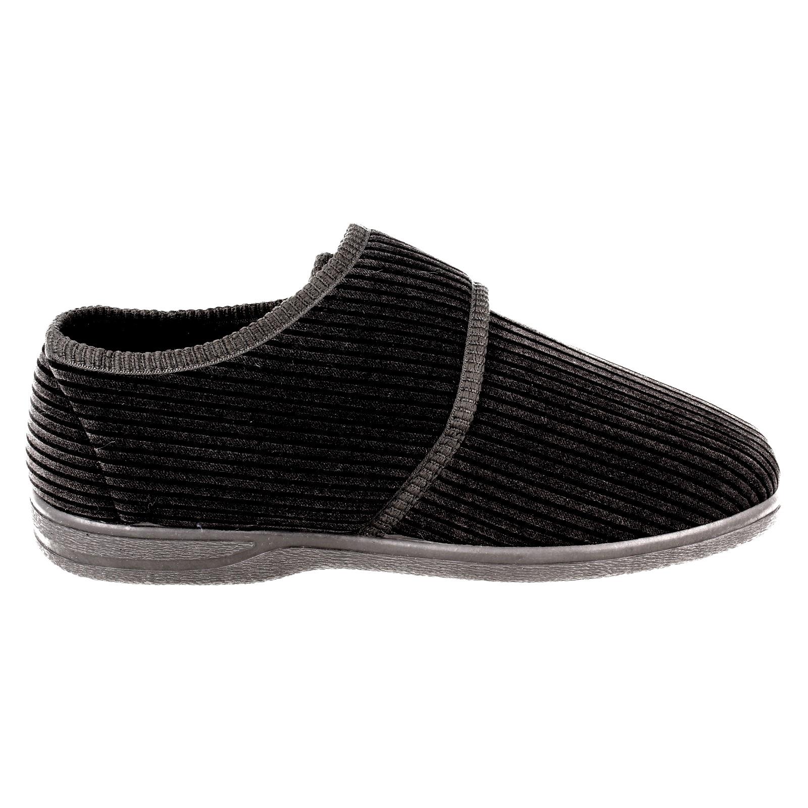 Herren Rosebank Extra Breite Passform Textil Riemenverschluss Indoor Hausschuhe Kevin - Bild 7 von 10