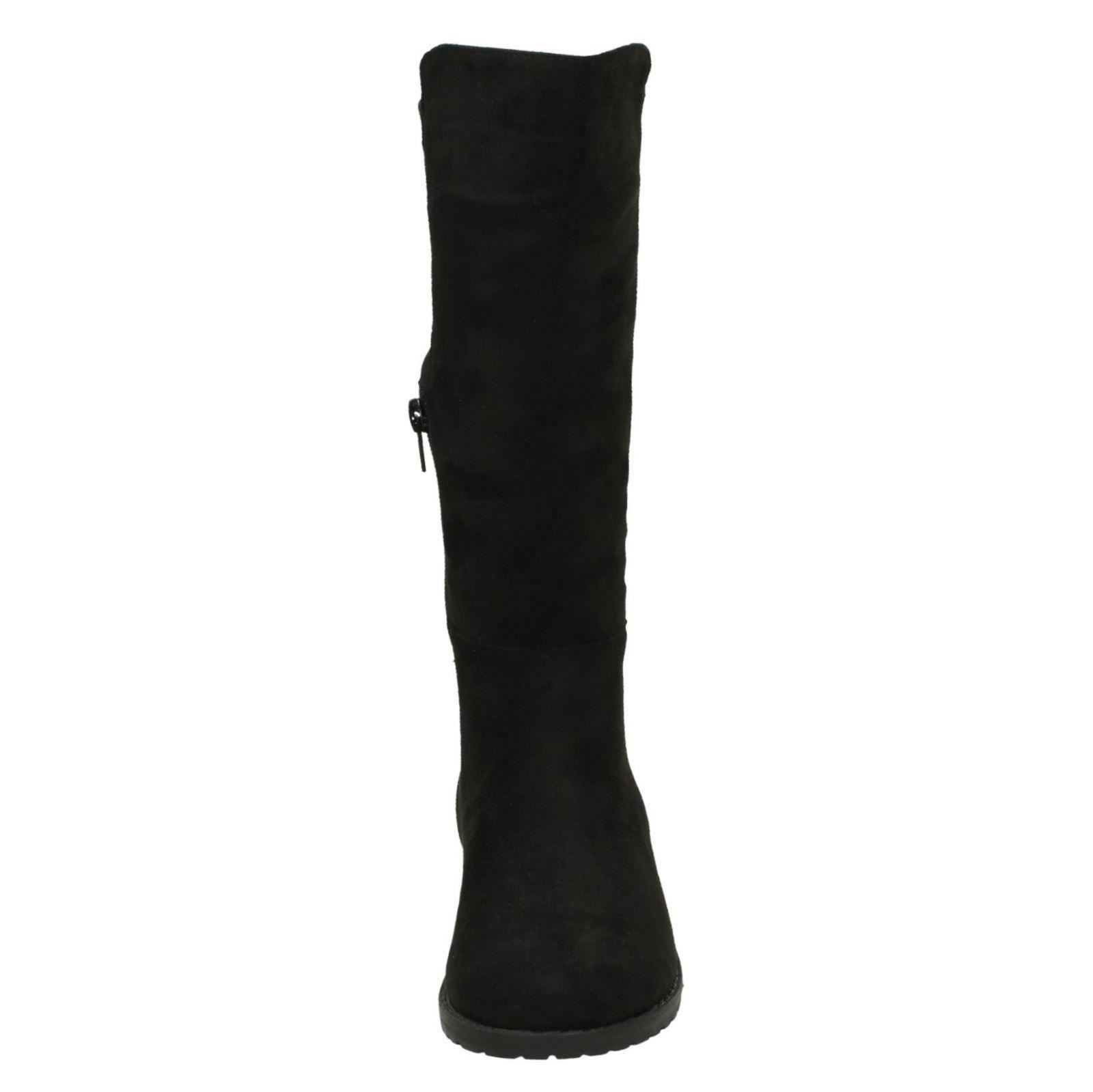 Girls Spot On Mid Heel Calf Boots - Picture 15 of 19