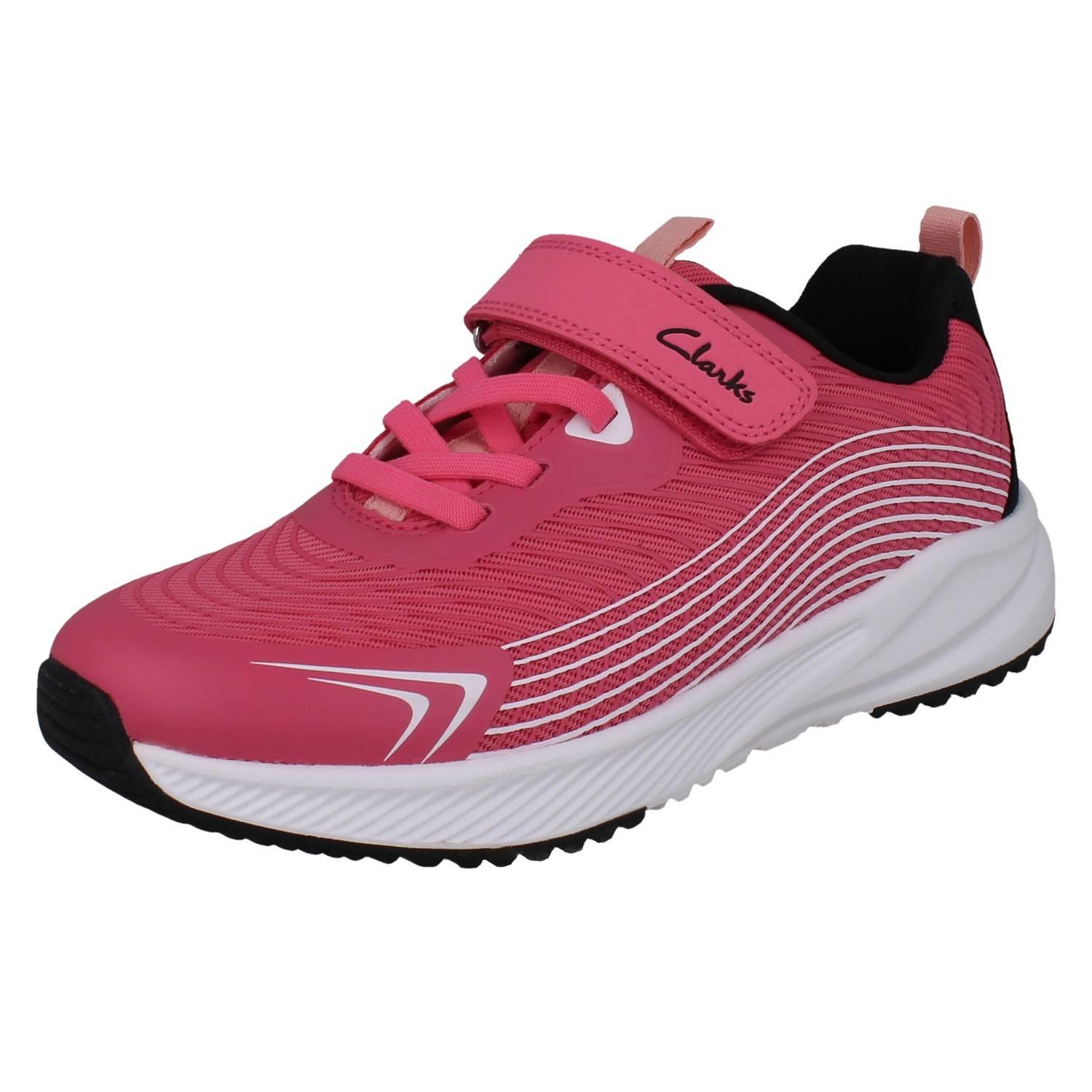 Kids Clarks Padded Textile Breathable Lightweight Sports Trainers *Deyes Dash* - Picture 29 of 64