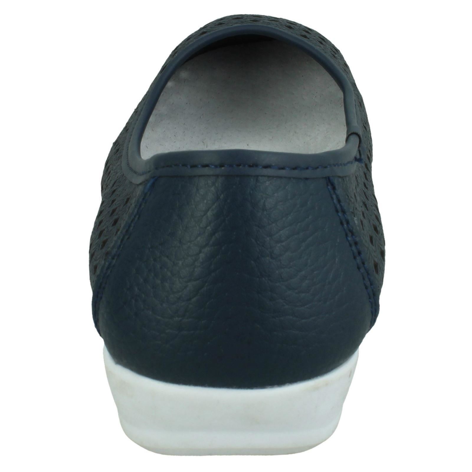 Ladies Eaze Synthetic Slip On Casual Ballerina Shoes - Picture 15 of 47