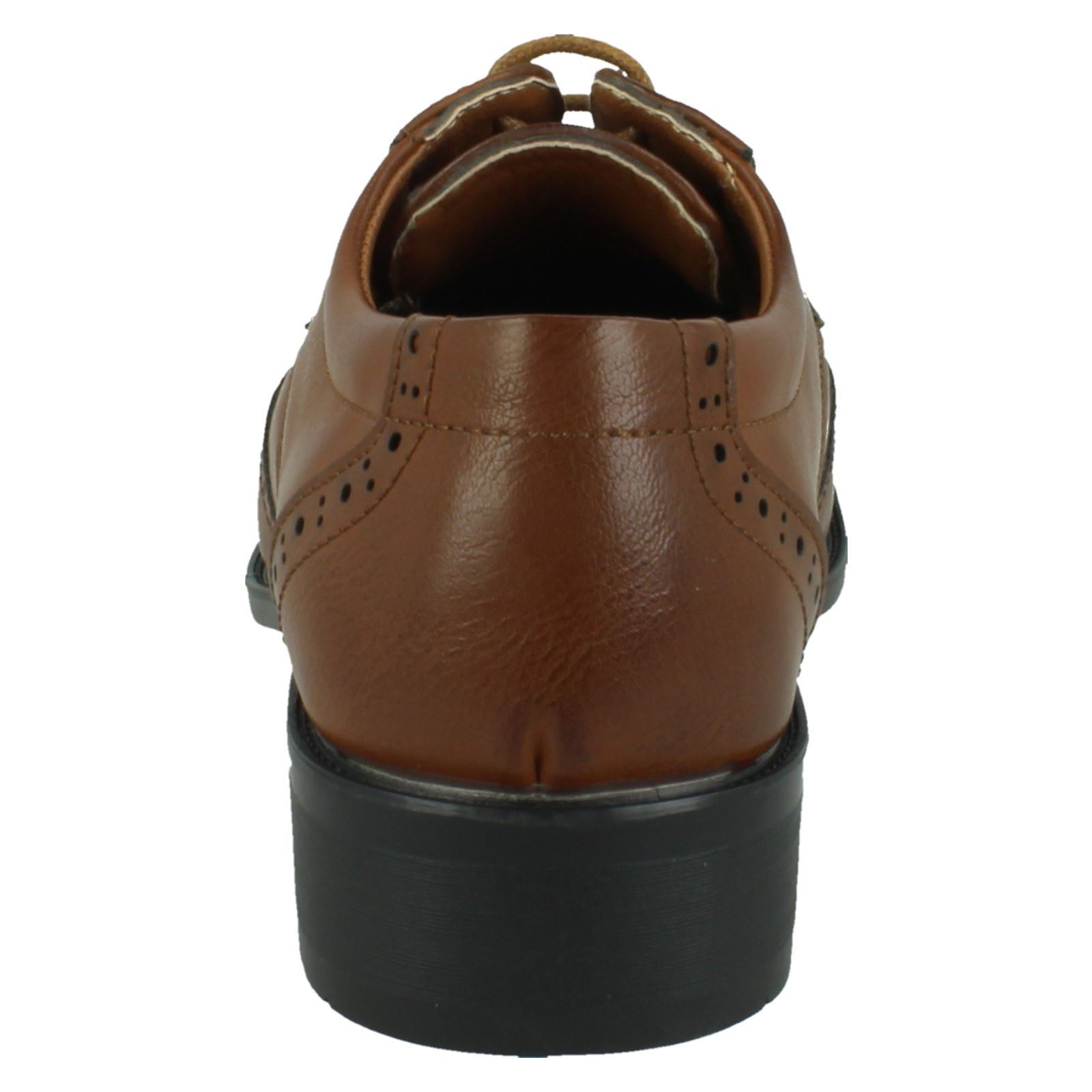Boys Spot On Low Heel Lace Up Brogue School Shoes N1R156 - Picture 17 of 19