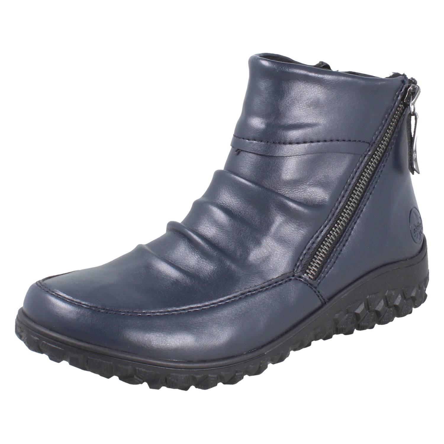 Mujer Rieker Corte Ancho Cremallera Botas Con Desmontable Plantillas: 59585 - Bild 2 von 10