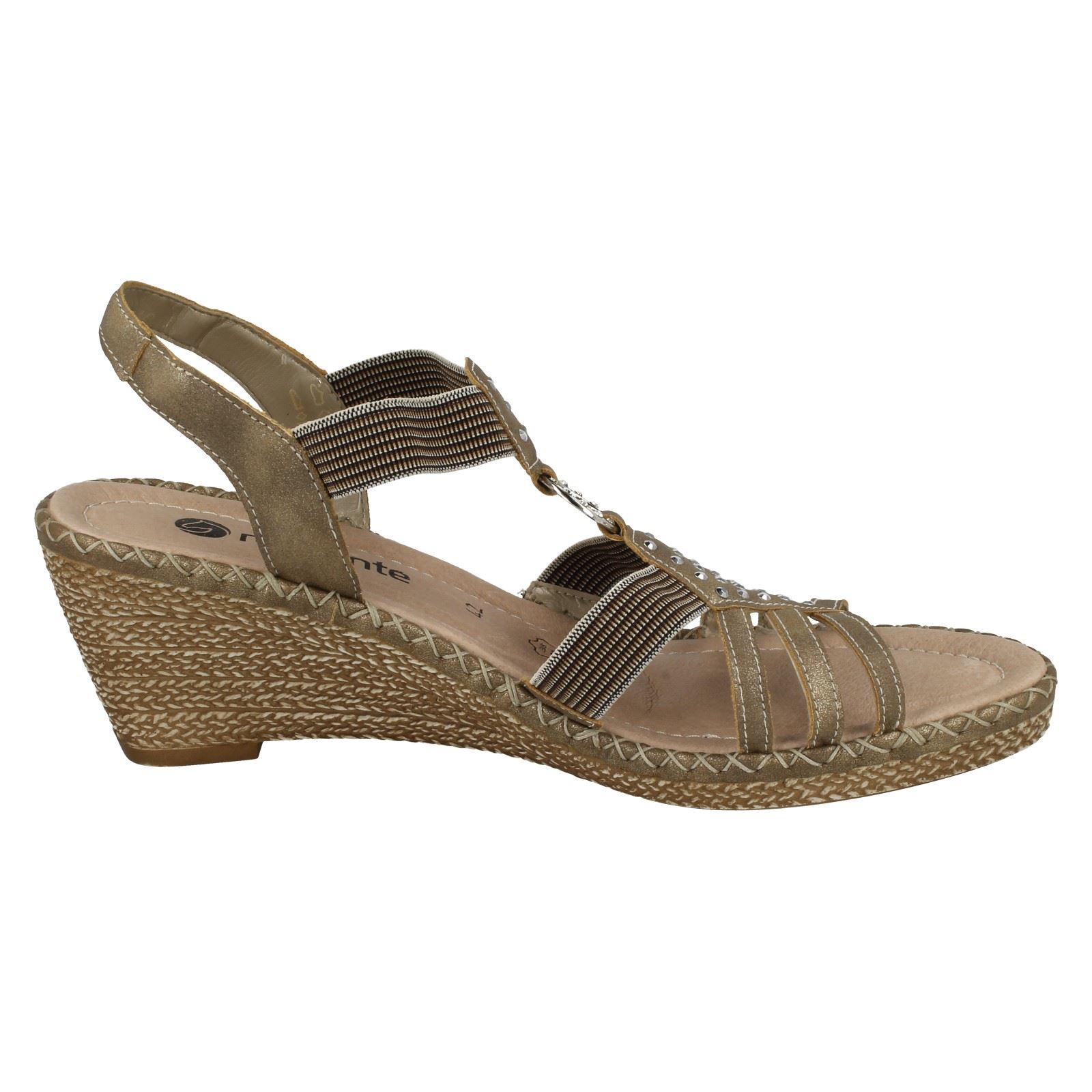 Damas Remonte Puntera Abierta Charol Charol Charol Diamante Resbalón En Sandalias Cuña Material D6768 f21c5a Damas Remonte Puntera Abierta Charol Charol Charol Diamante Resbalón En Sandalias Cuña Material D6768 f21c5a