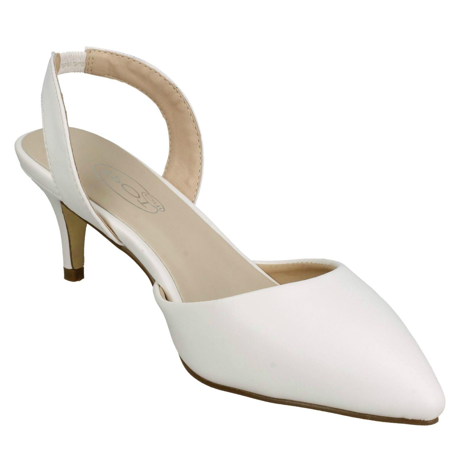 Ladies Spot On Slingback Shoes Heels *F9R0057* - Picture 71 of 73