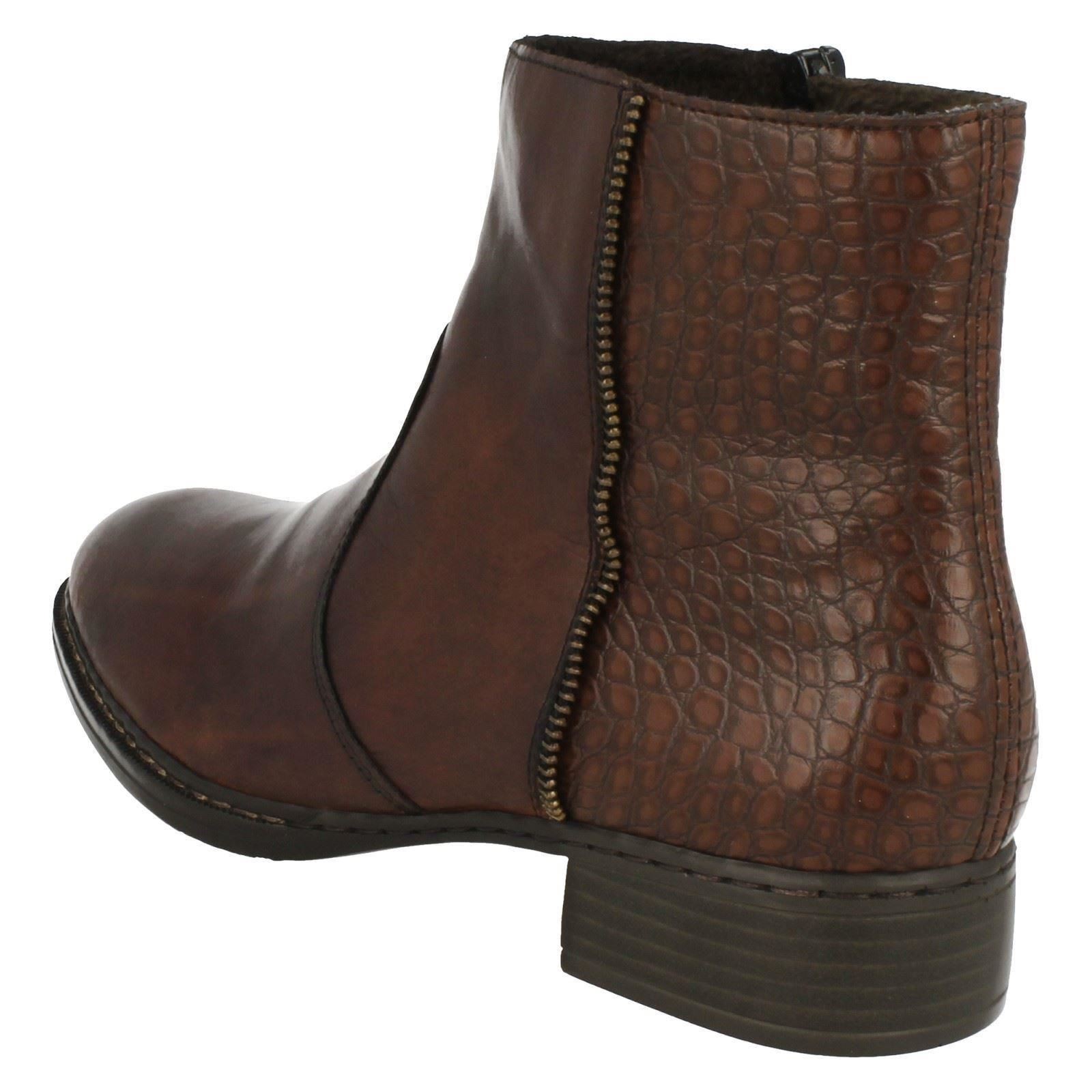 Ankle Lined Warm Boots Ladies Brown 73490 Rieker E1q5ntxw1