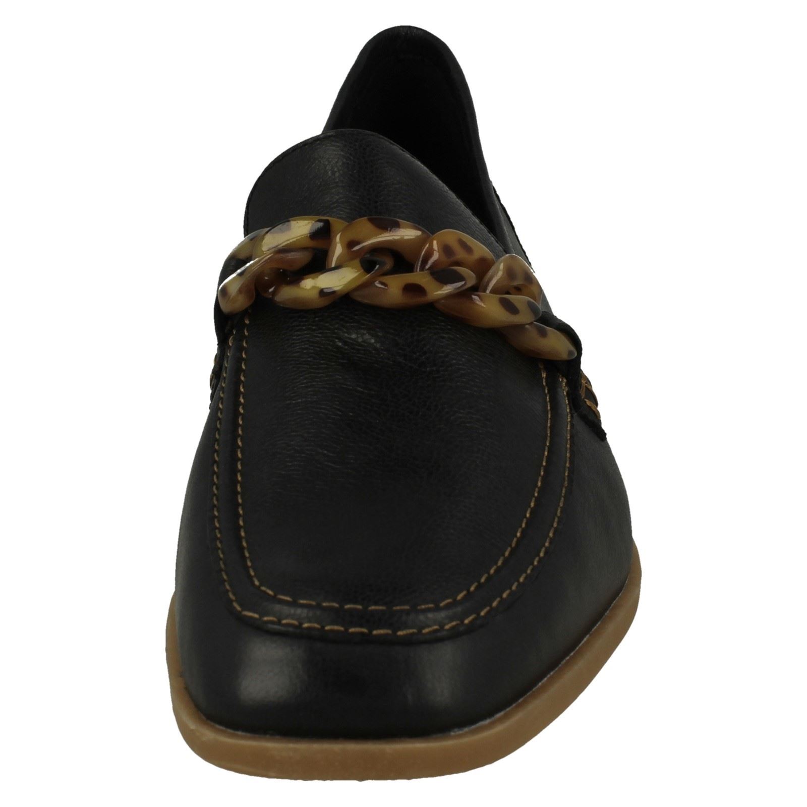 Mujer Clarks Cuero Suave Punta Cuadrada Mocasines Estilo Smart Zapatos: Sarafyna - Picture 9 of 55